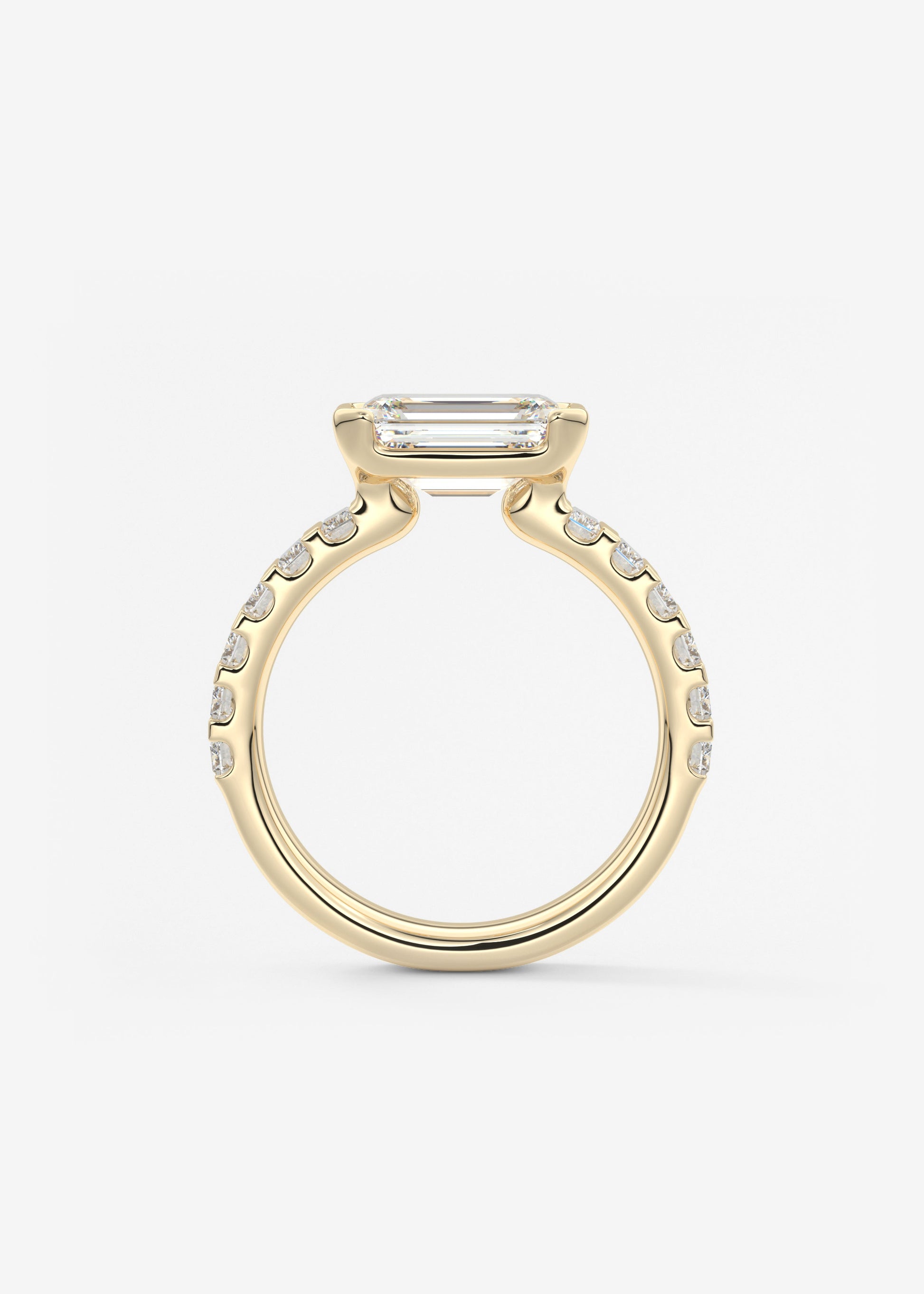 Oval Solitaire With Raised Basket Gallery Lab Grown Diamond Engagement Ring