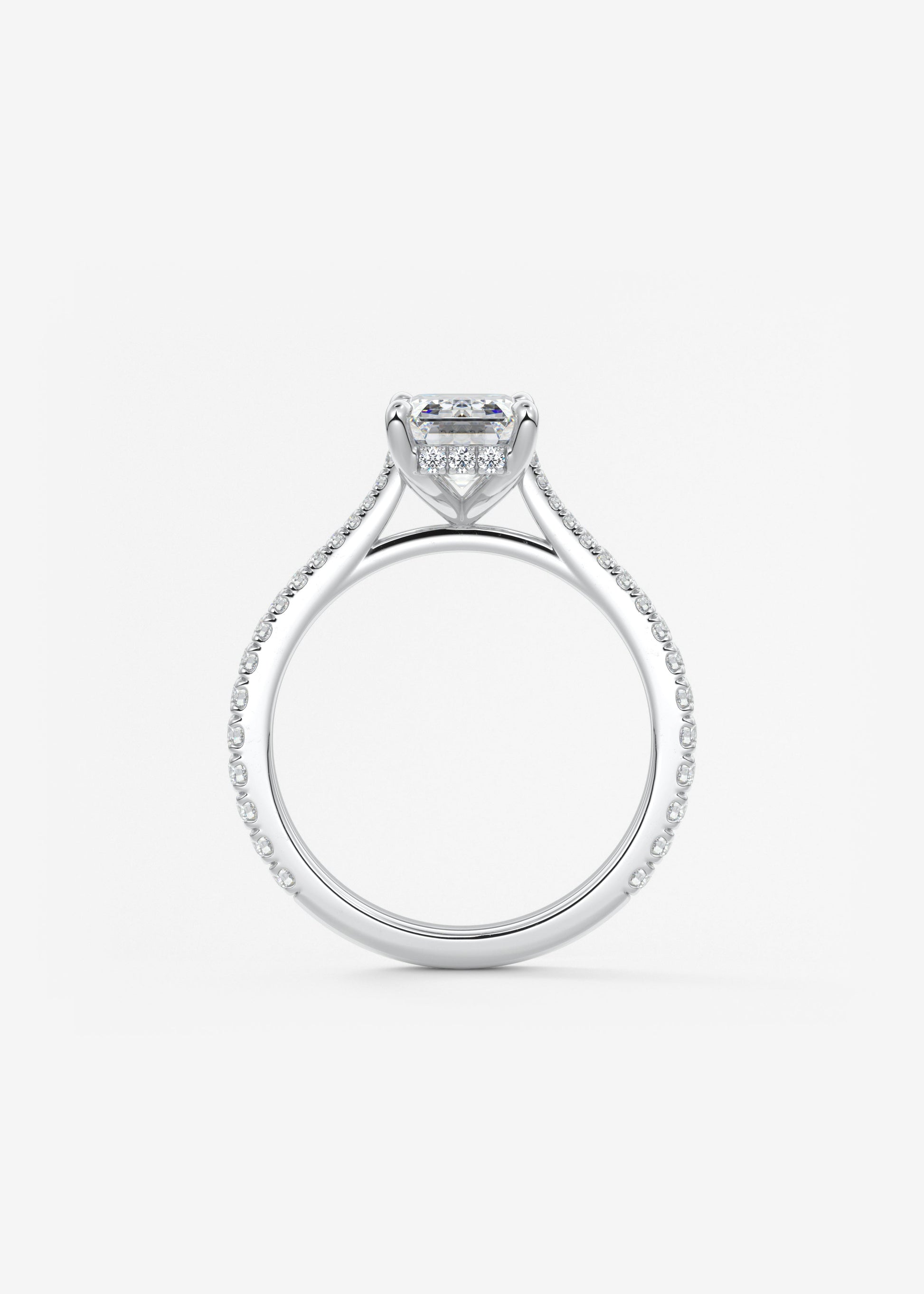 Oval Solitaire With Raised Basket Gallery Lab Grown Diamond Engagement Ring