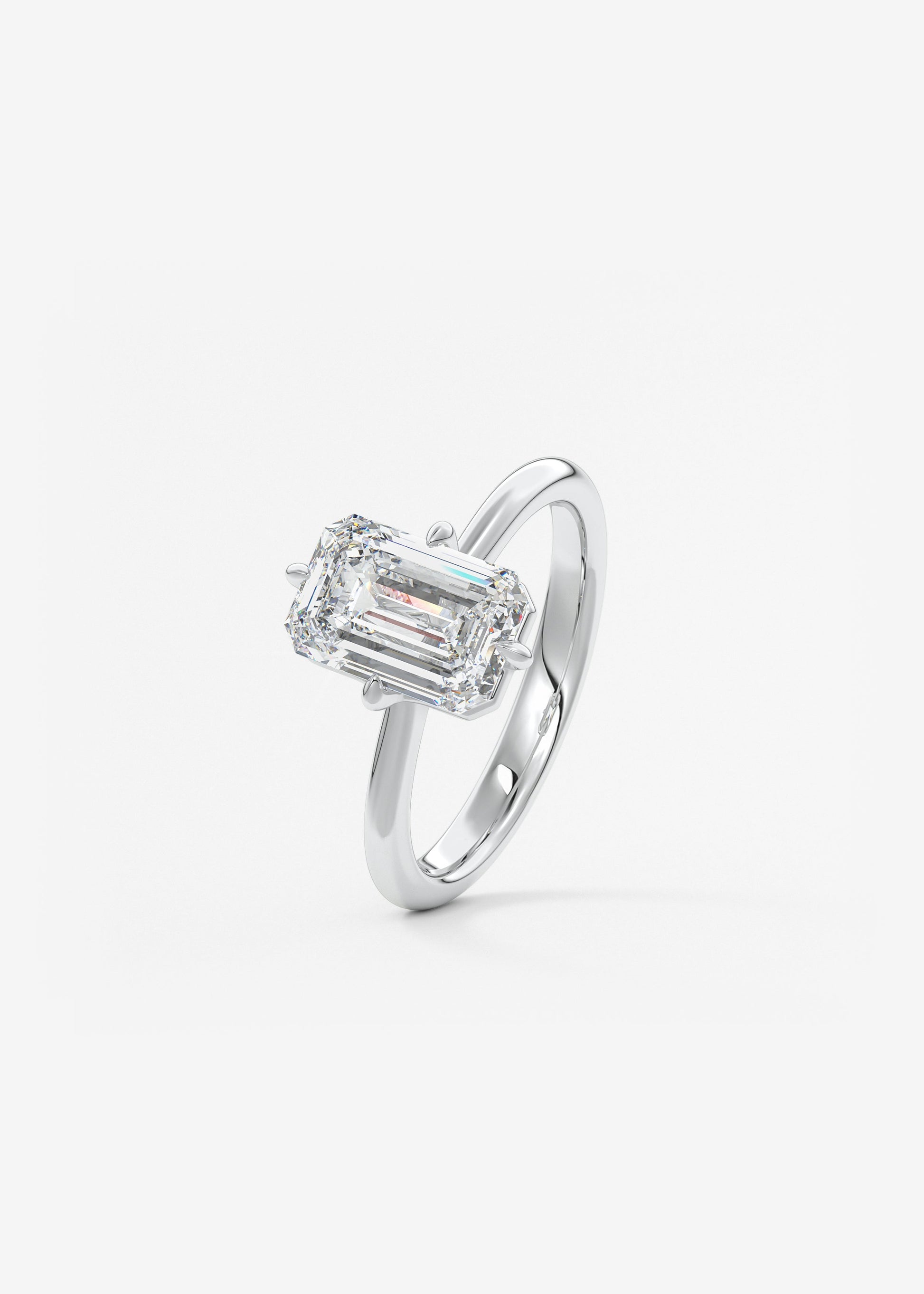 Oval Solitaire With Raised Basket Gallery Lab Grown Diamond Engagement Ring