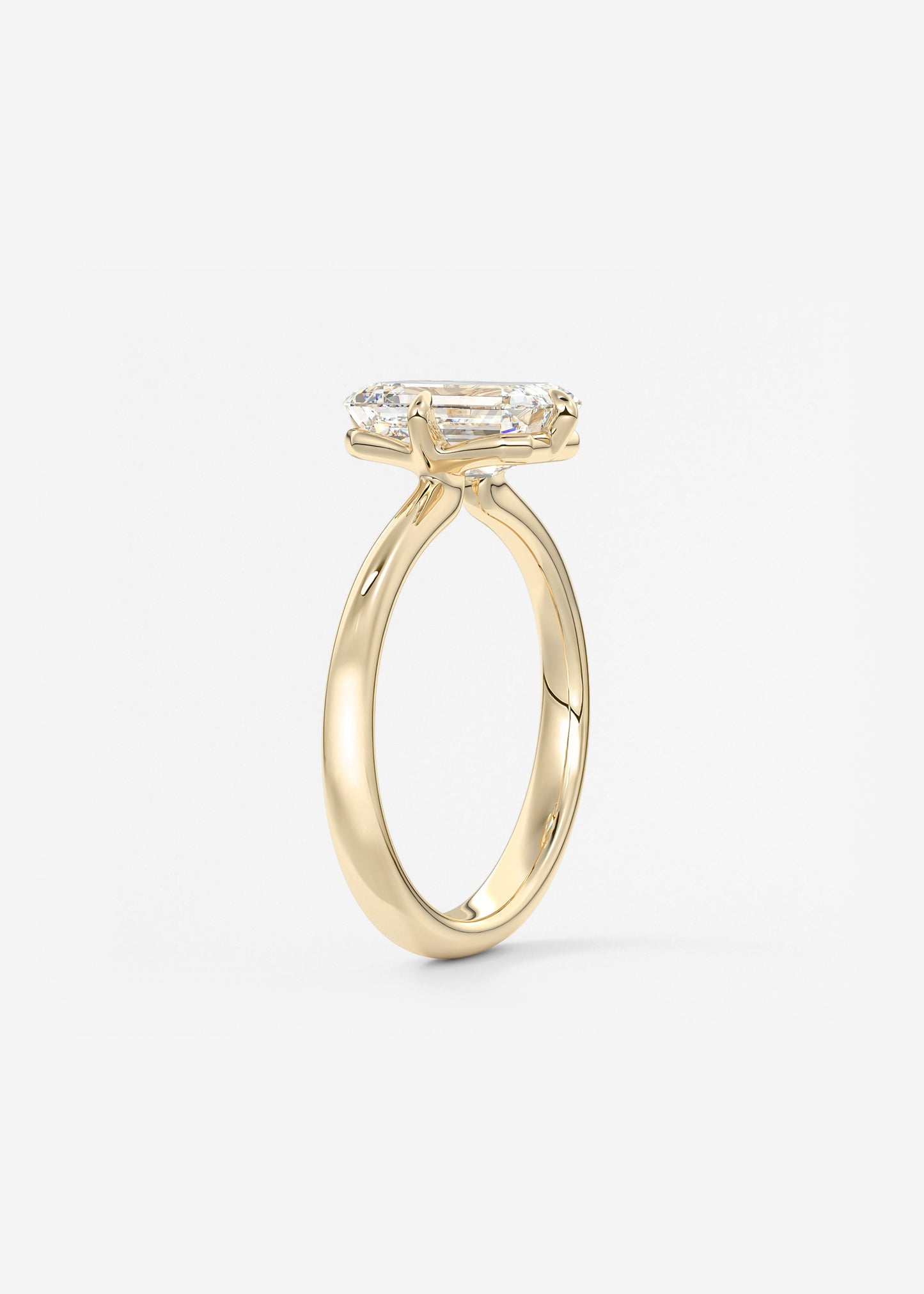 Oval Solitaire With Raised Basket Gallery Lab Grown Diamond Engagement Ring