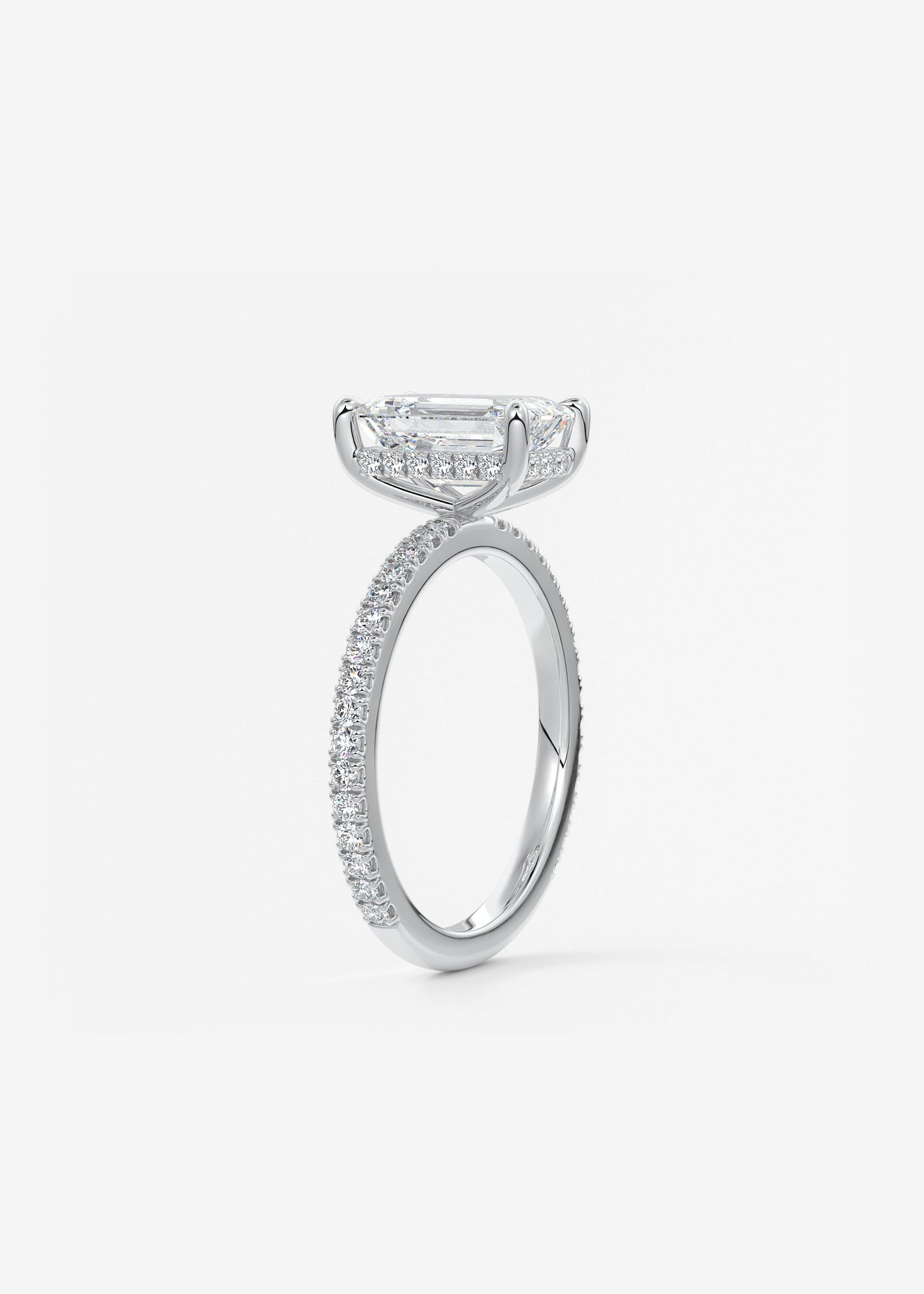 Oval Solitaire With Raised Basket Gallery Lab Grown Diamond Engagement Ring