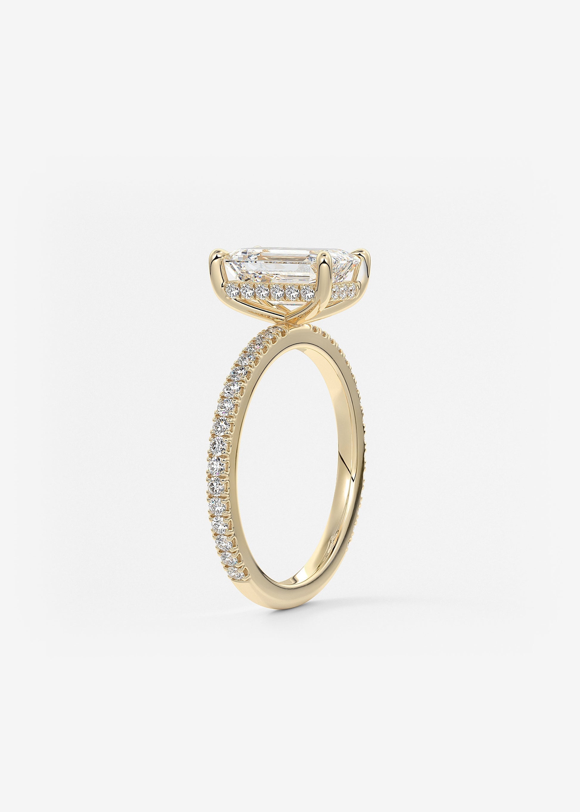 Oval Solitaire With Raised Basket Gallery Lab Grown Diamond Engagement Ring