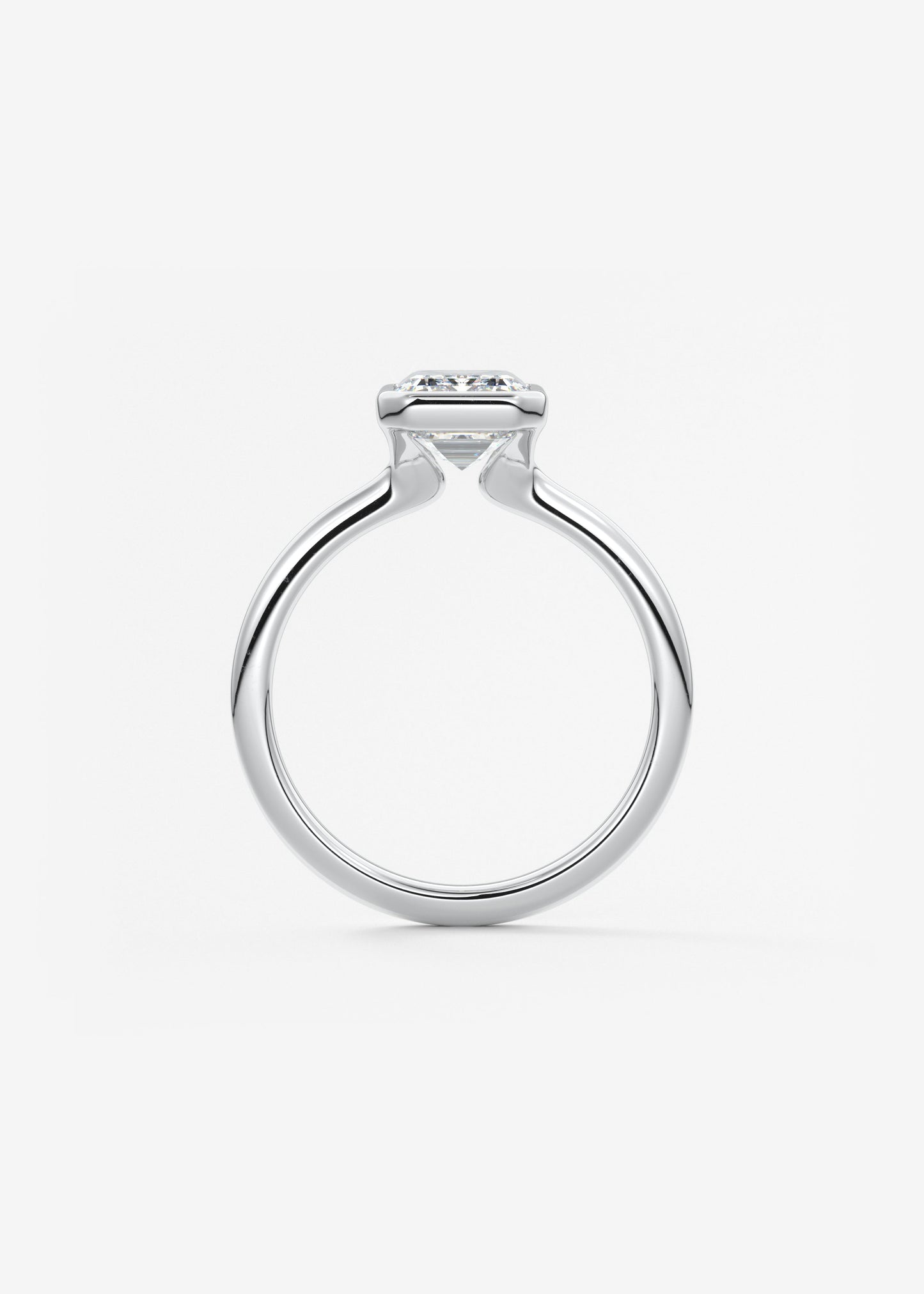 Oval Solitaire With Raised Basket Gallery Lab Grown Diamond Engagement Ring