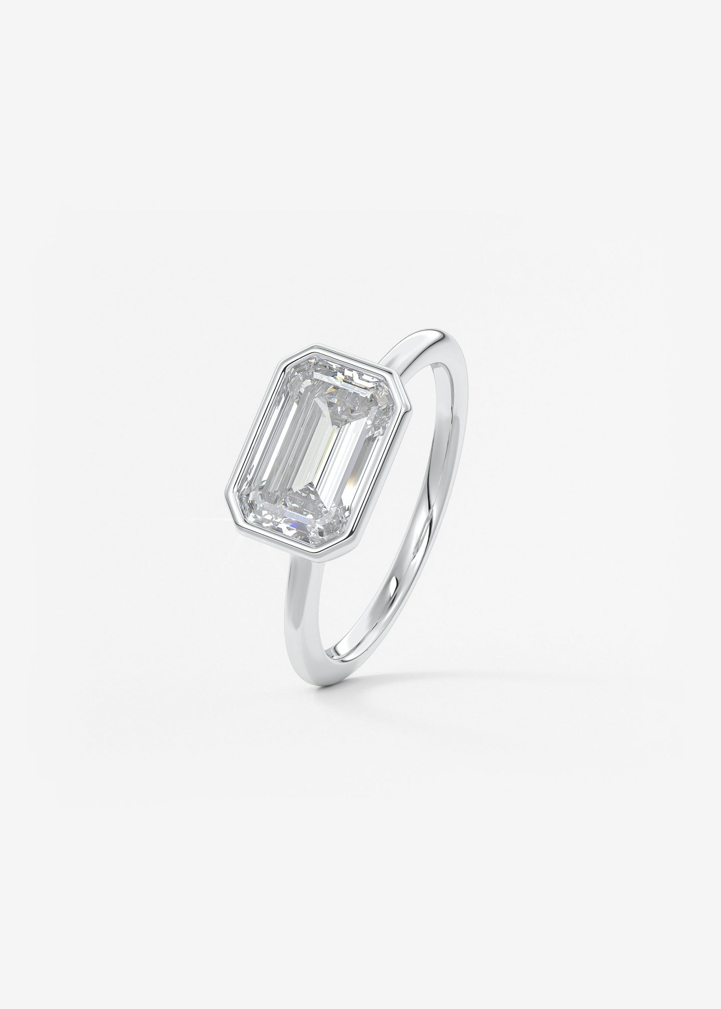 Oval Solitaire With Raised Basket Gallery Lab Grown Diamond Engagement Ring