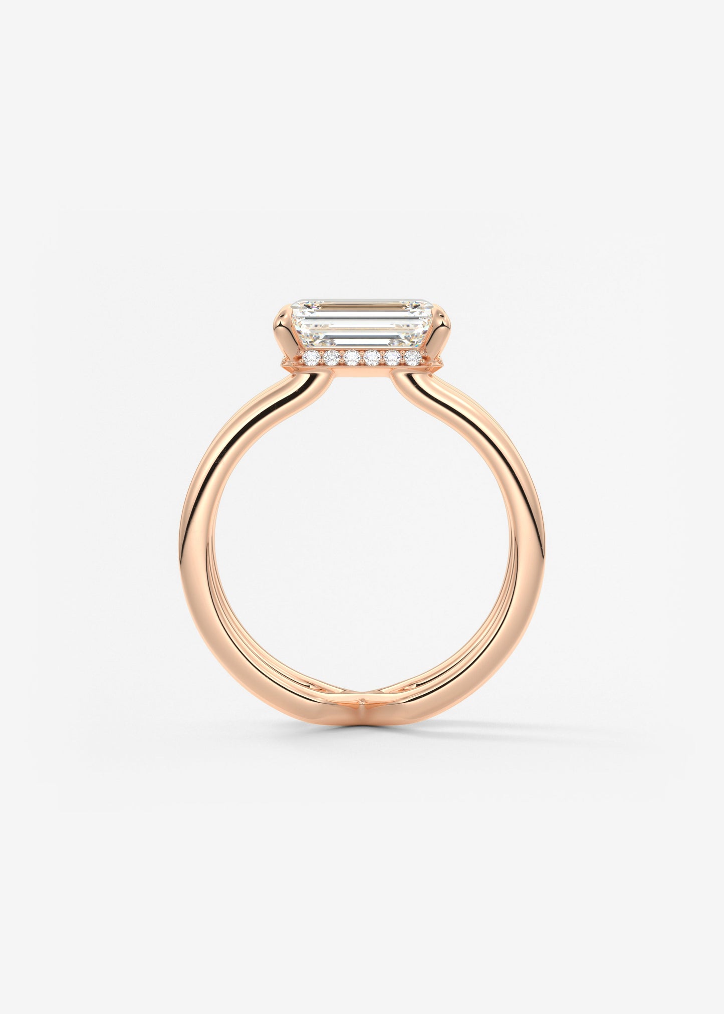 Oval Solitaire With Raised Basket Gallery Lab Grown Diamond Engagement Ring