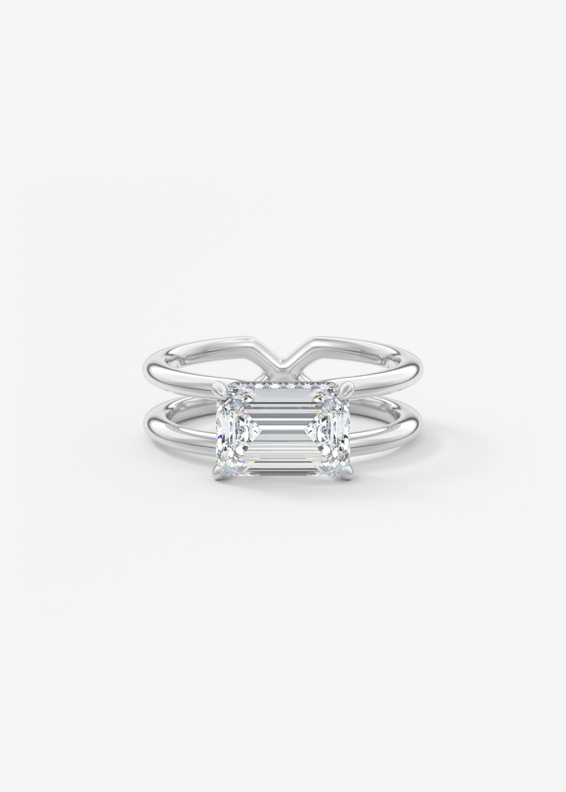 Oval Solitaire With Raised Basket Gallery Lab Grown Diamond Engagement Ring