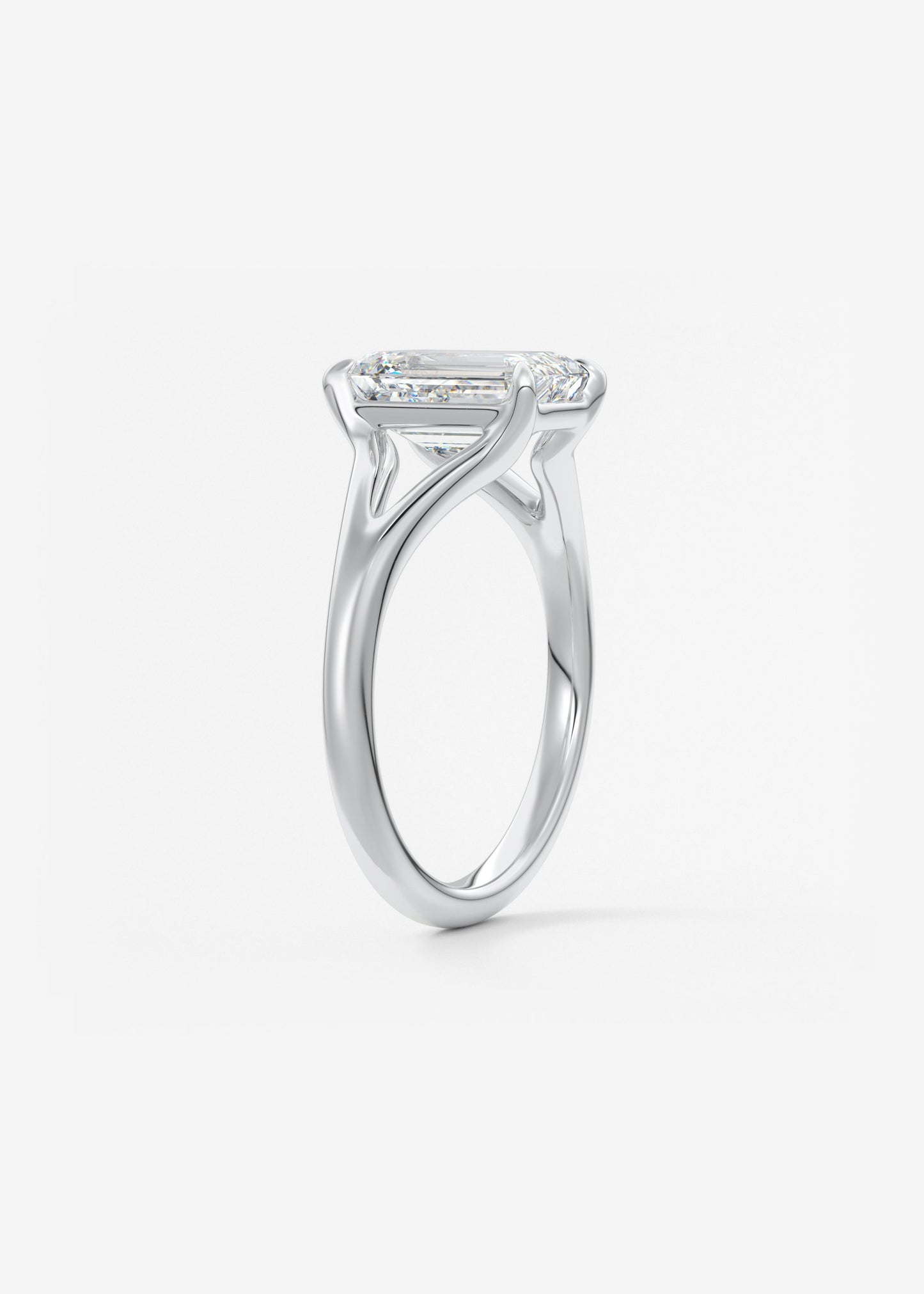 Oval Solitaire With Raised Basket Gallery Lab Grown Diamond Engagement Ring