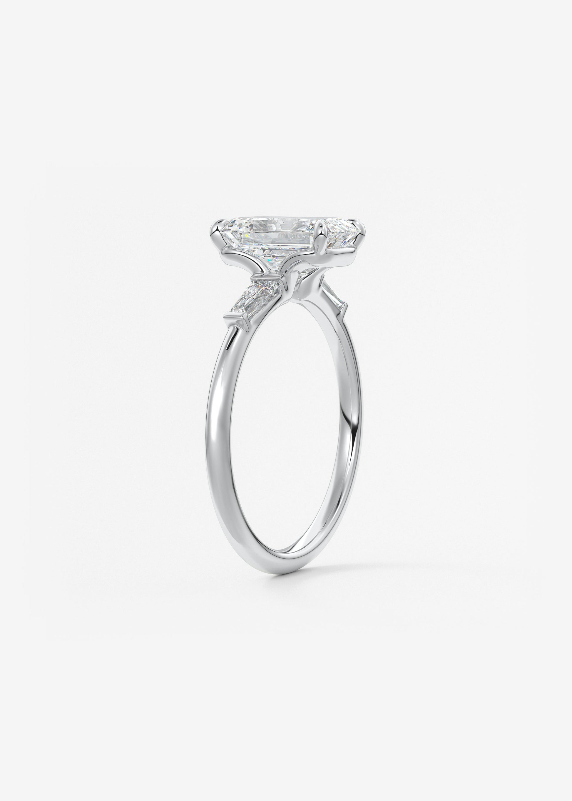Oval Solitaire With Raised Basket Gallery Lab Grown Diamond Engagement Ring
