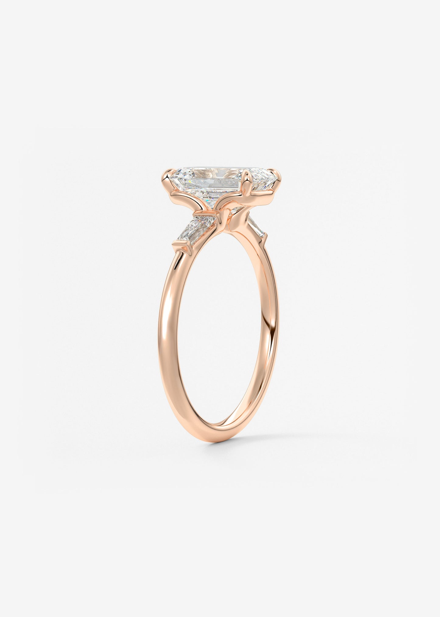 Oval Solitaire With Raised Basket Gallery Lab Grown Diamond Engagement Ring