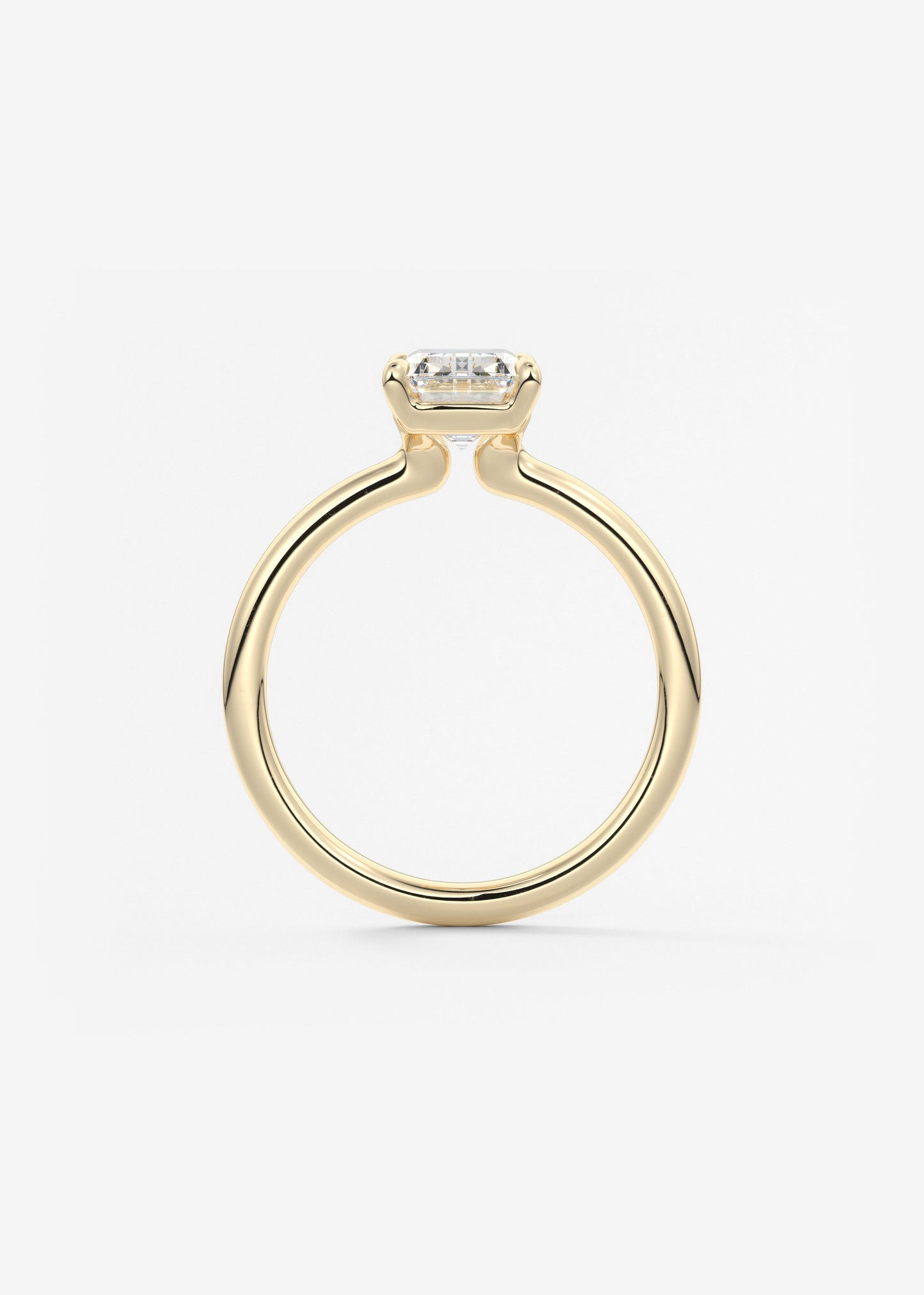 Oval Solitaire With Raised Basket Gallery Lab Grown Diamond Engagement Ring