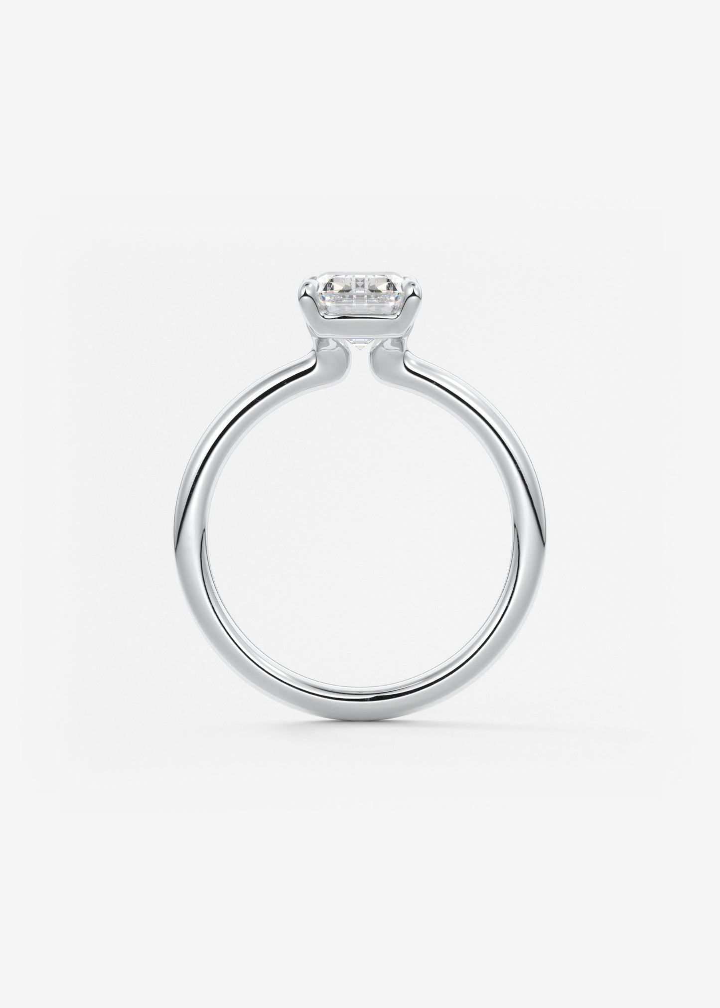 Oval Solitaire With Raised Basket Gallery Lab Grown Diamond Engagement Ring