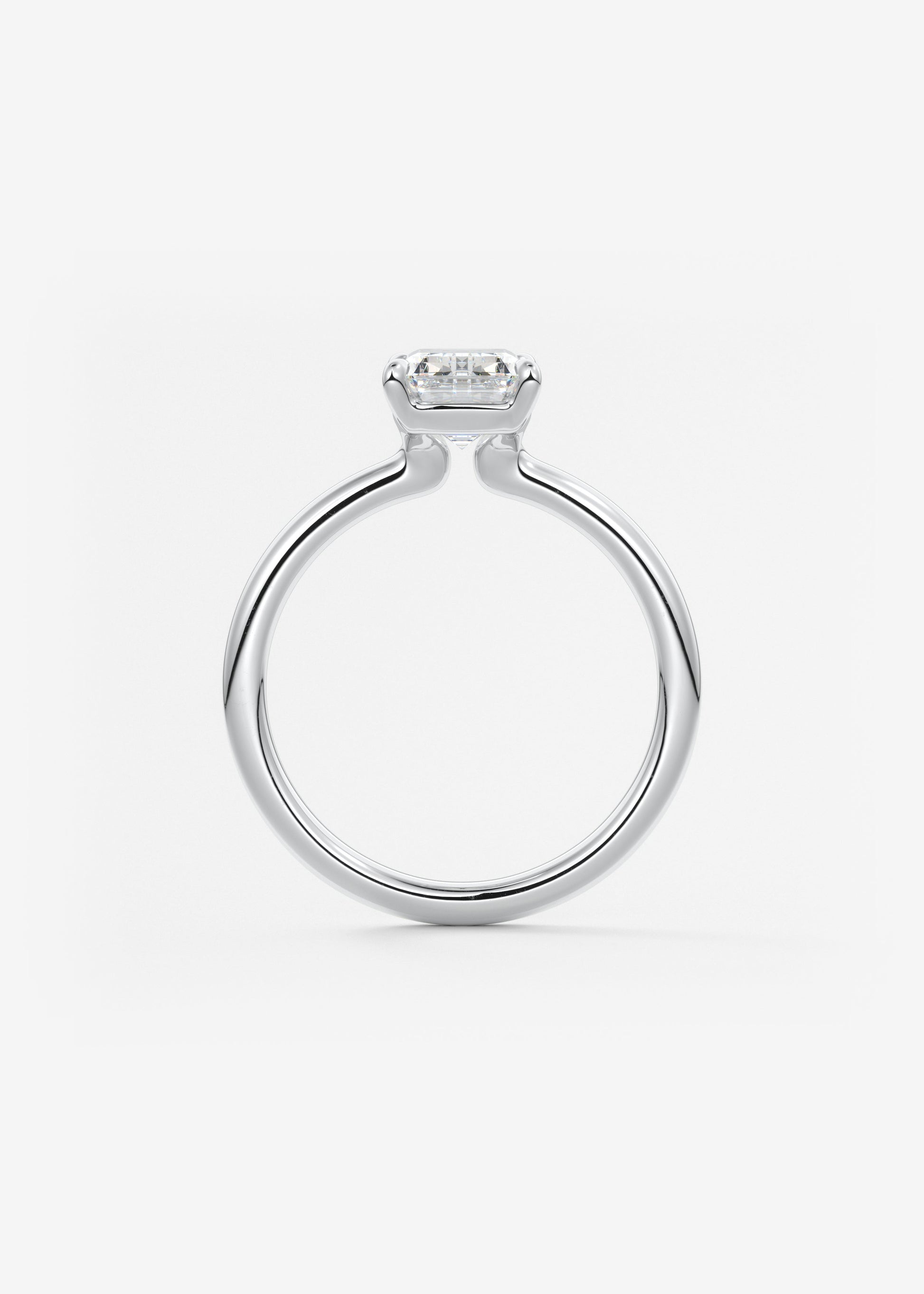 Oval Solitaire With Raised Basket Gallery Lab Grown Diamond Engagement Ring