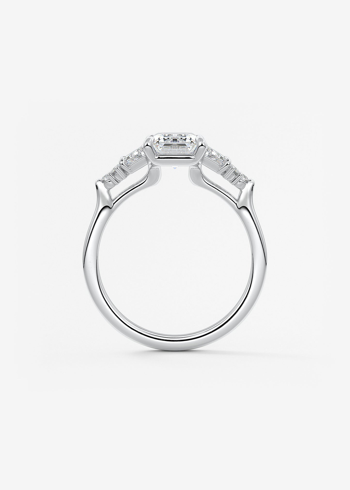 Oval Solitaire With Raised Basket Gallery Lab Grown Diamond Engagement Ring