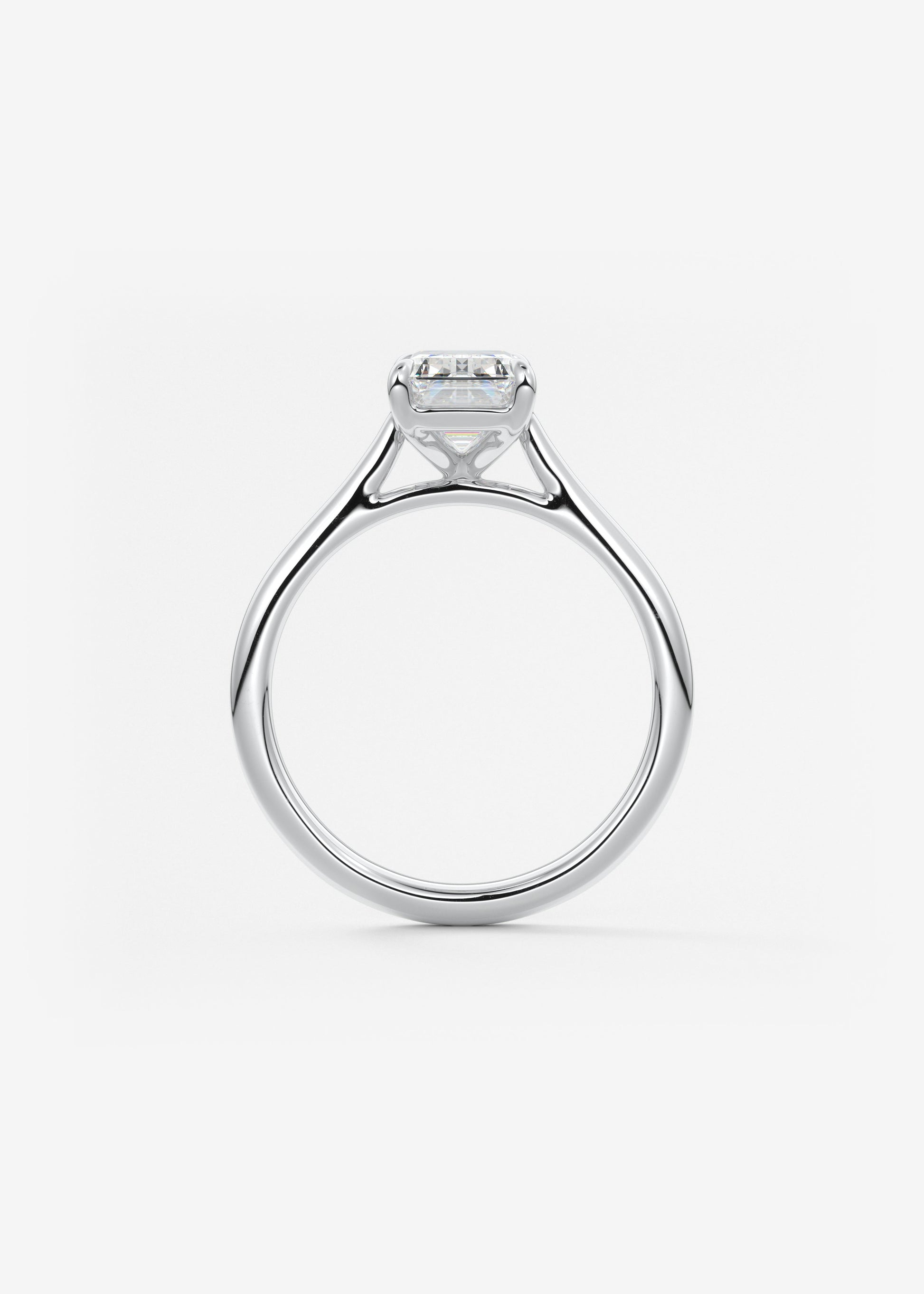Oval Solitaire With Raised Basket Gallery Lab Grown Diamond Engagement Ring