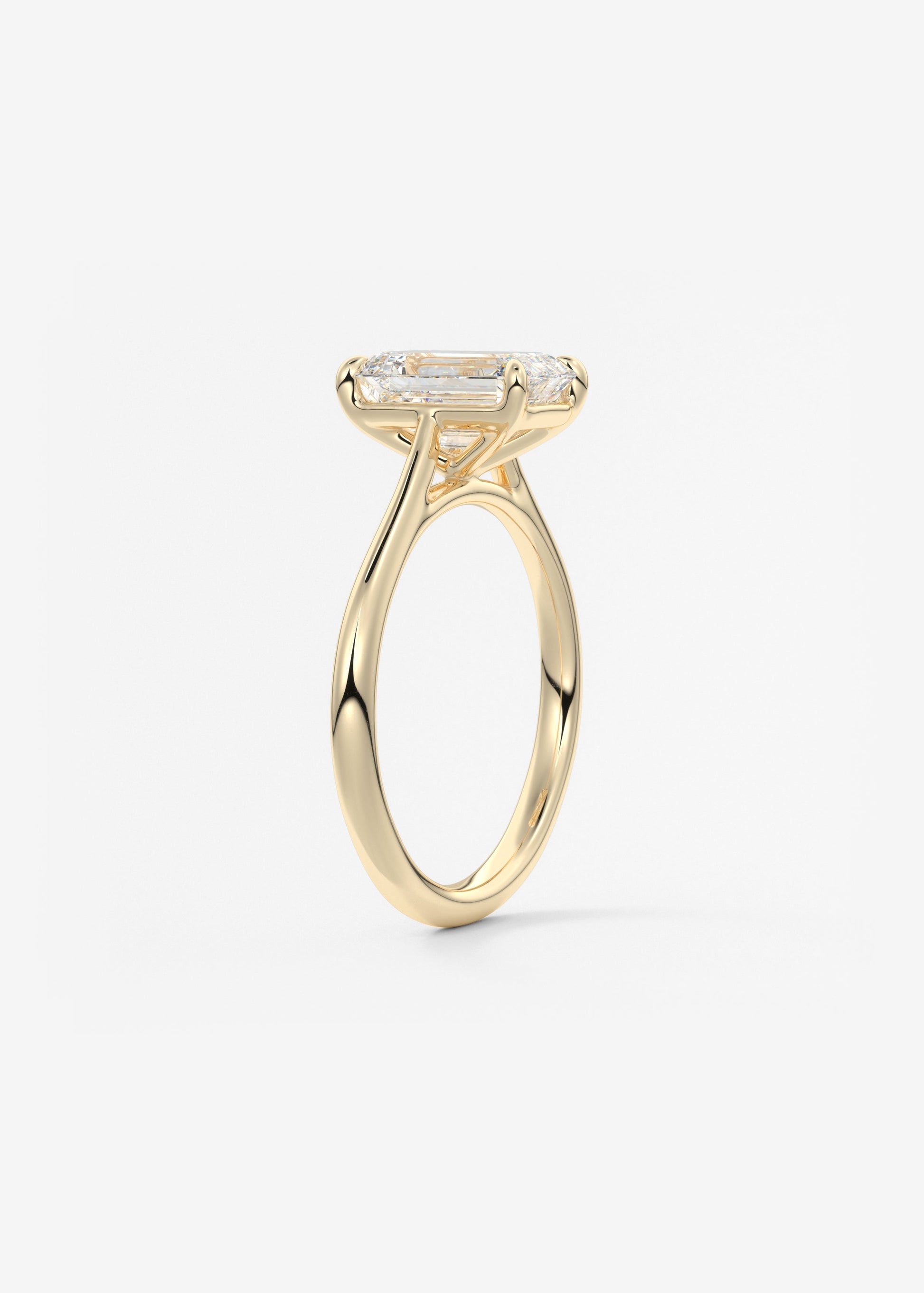 Oval Solitaire With Raised Basket Gallery Lab Grown Diamond Engagement Ring