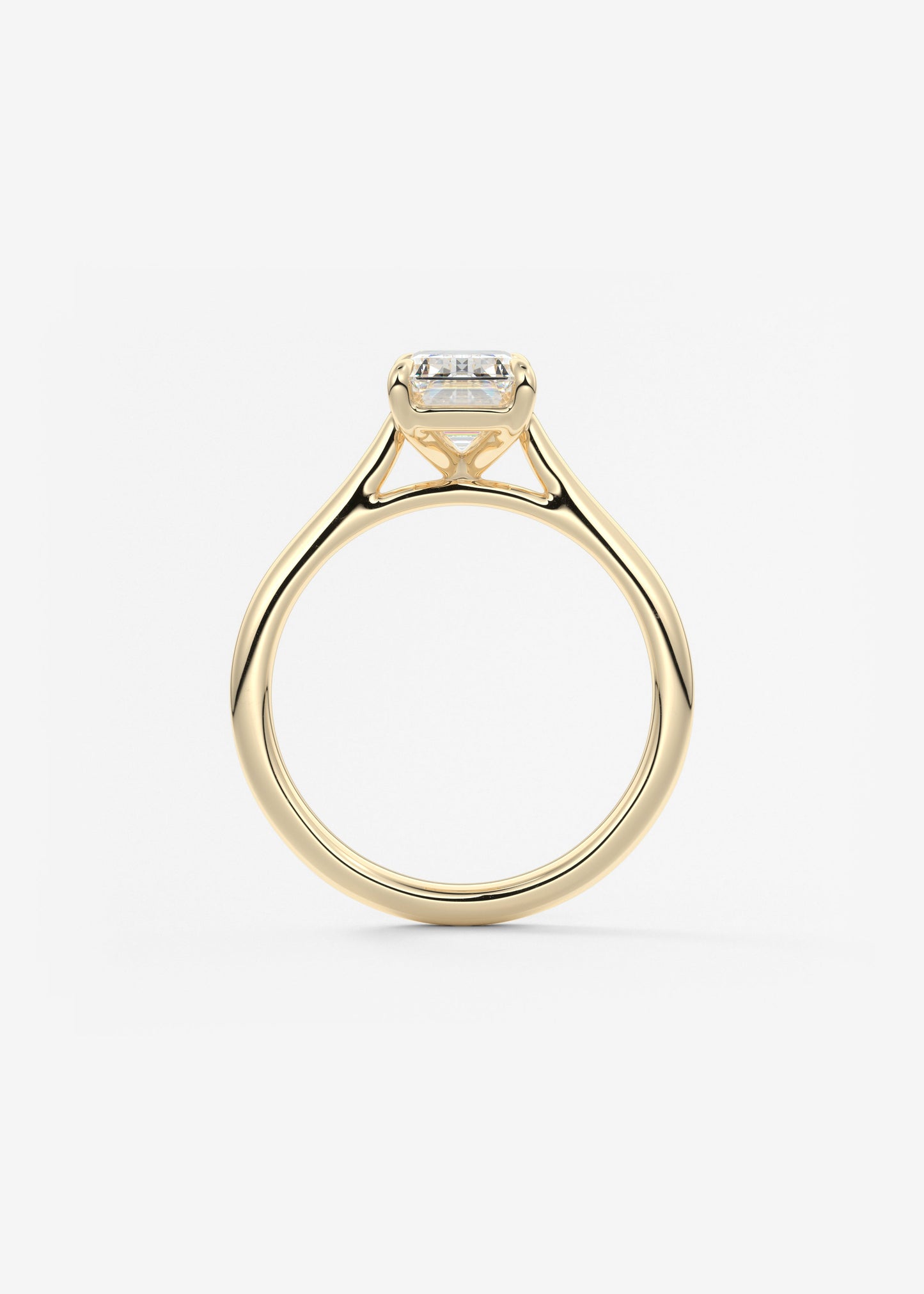 Oval Solitaire With Raised Basket Gallery Lab Grown Diamond Engagement Ring