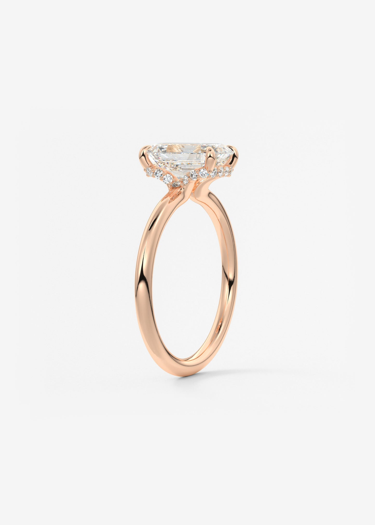 Oval Solitaire With Raised Basket Gallery Lab Grown Diamond Engagement Ring