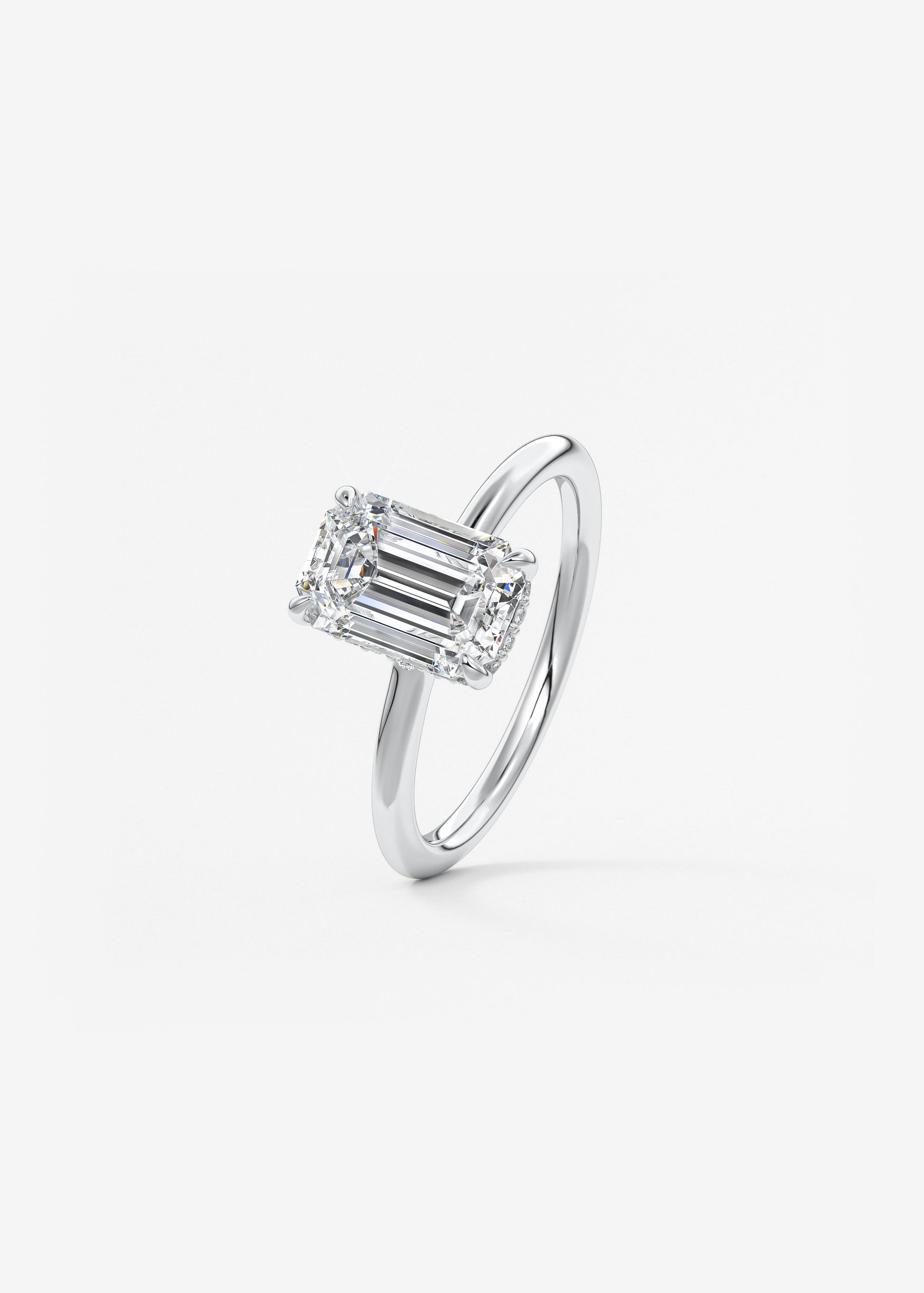 Oval Solitaire With Raised Basket Gallery Lab Grown Diamond Engagement Ring