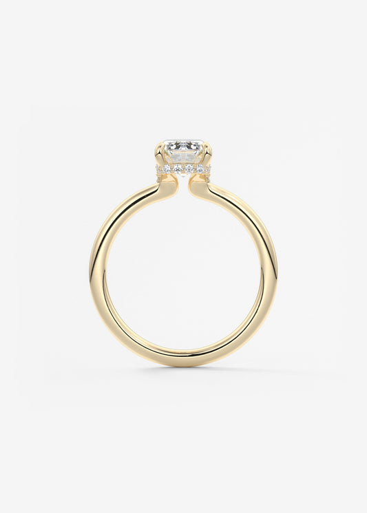 Oval Solitaire With Raised Basket Gallery Lab Grown Diamond Engagement Ring