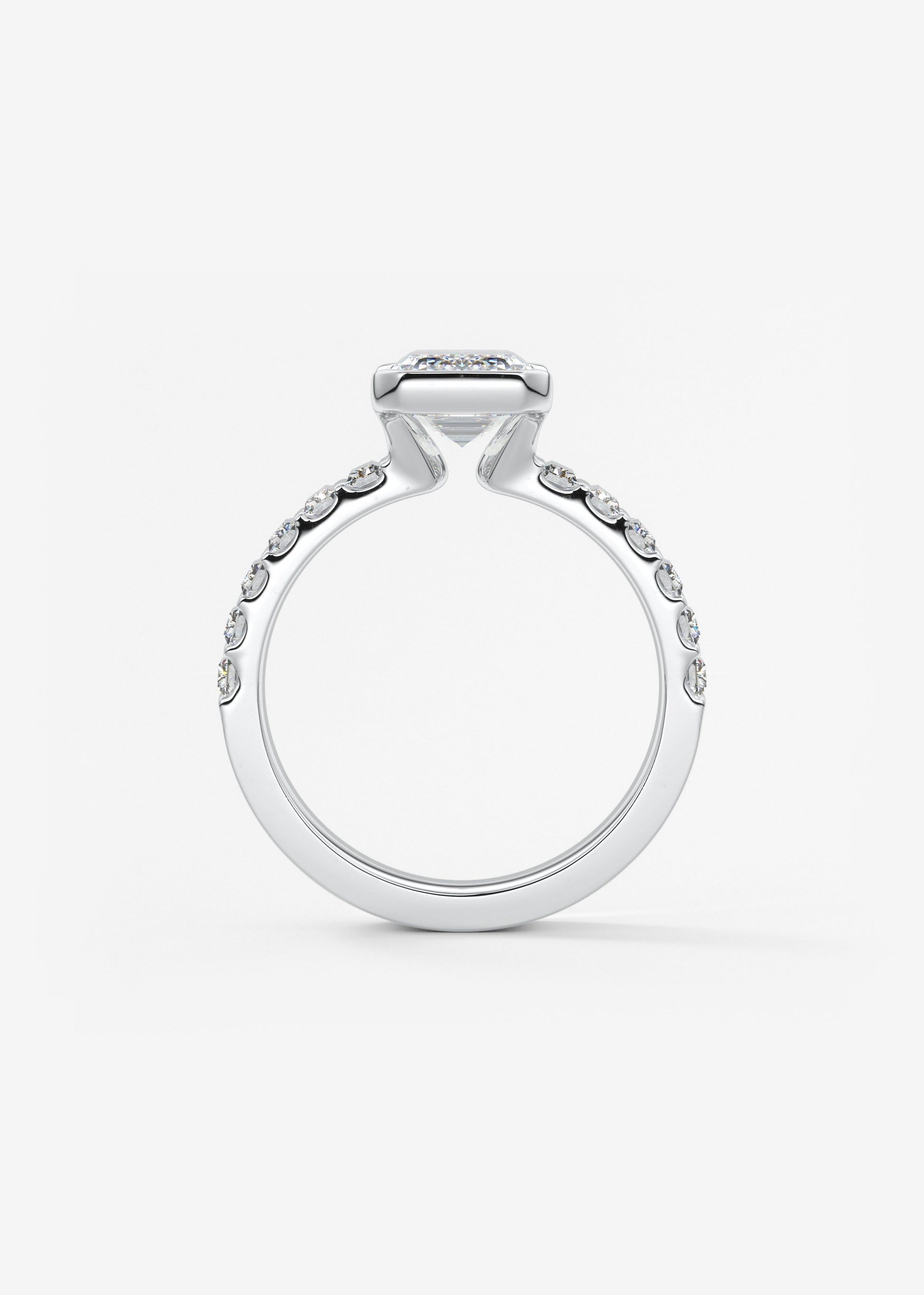 Oval Solitaire With Raised Basket Gallery Lab Grown Diamond Engagement Ring