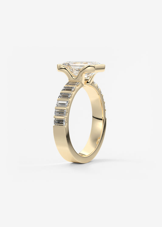 Oval Solitaire With Raised Basket Gallery Lab Grown Diamond Engagement Ring