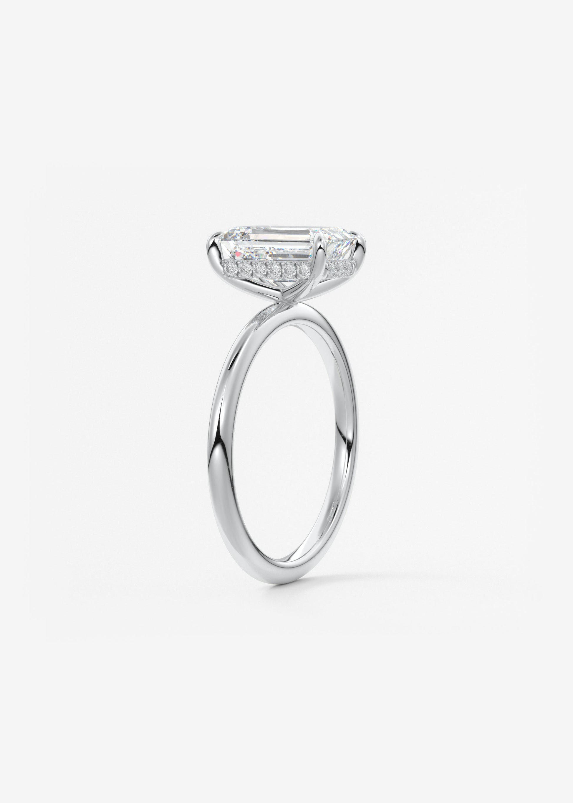 Oval Solitaire With Raised Basket Gallery Lab Grown Diamond Engagement Ring
