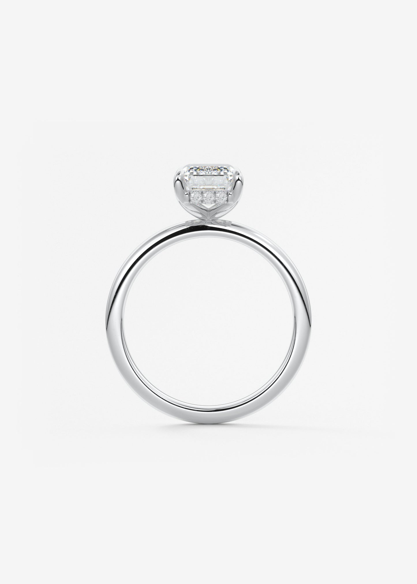 Oval Solitaire With Raised Basket Gallery Lab Grown Diamond Engagement Ring