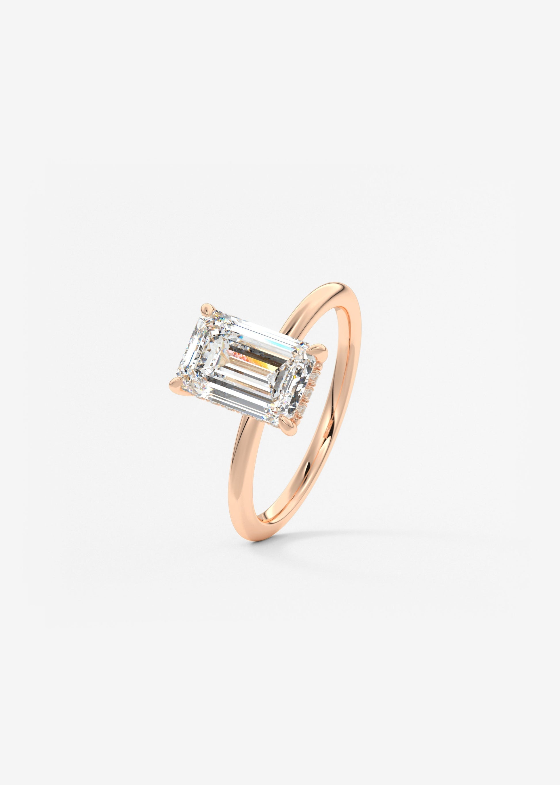 Oval Solitaire With Raised Basket Gallery Lab Grown Diamond Engagement Ring