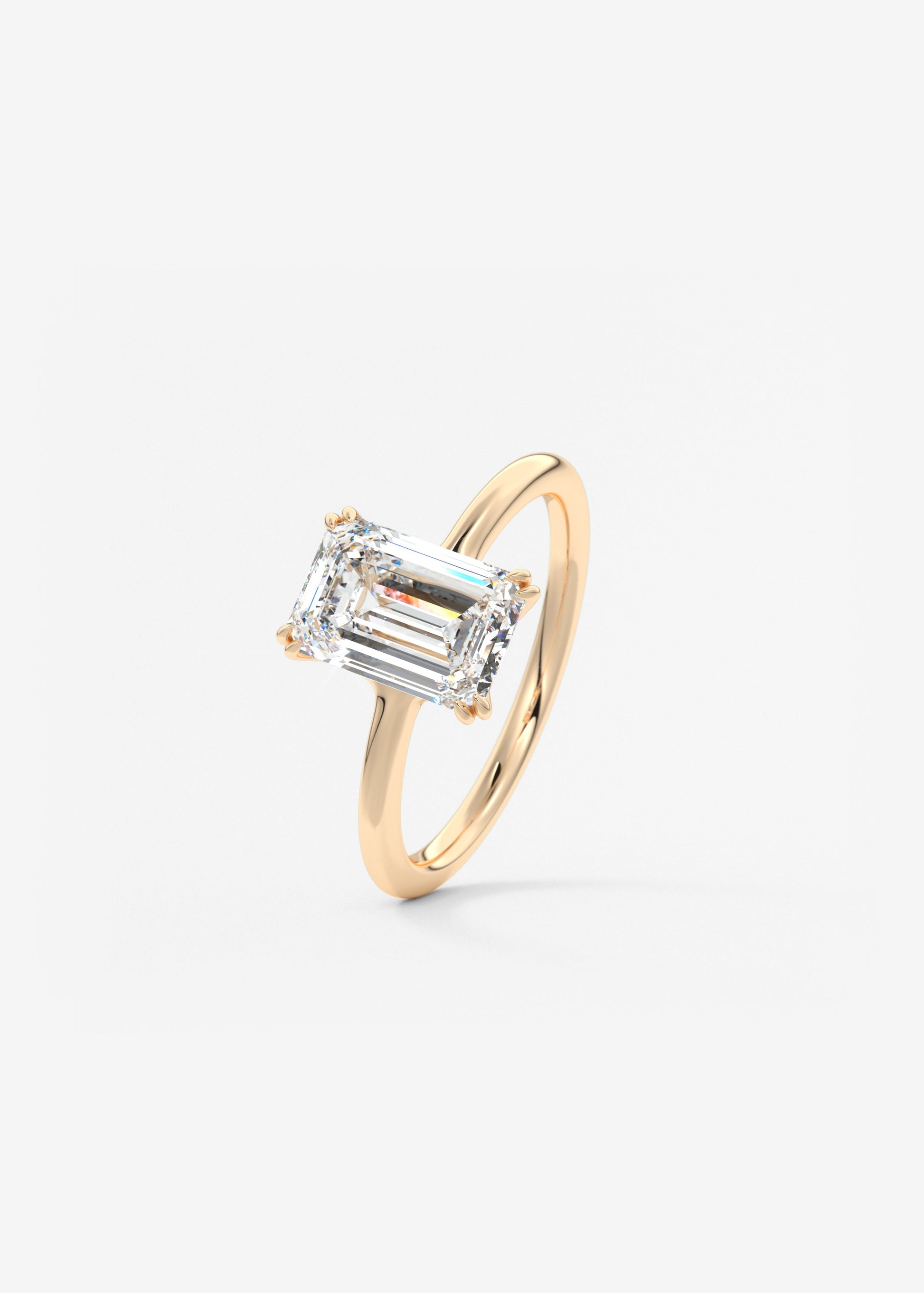 Oval Solitaire With Raised Basket Gallery Lab Grown Diamond Engagement Ring