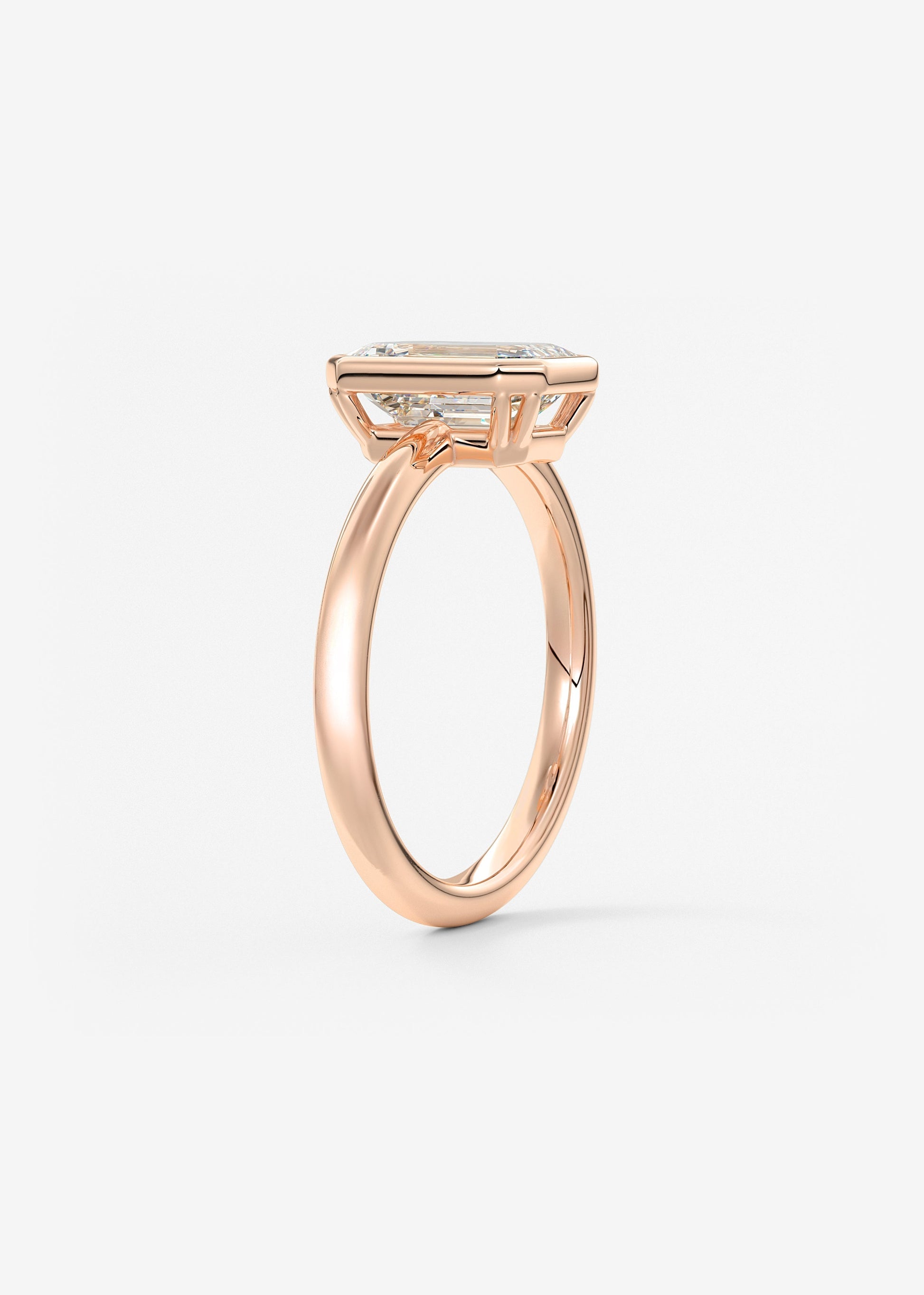 Oval Solitaire With Raised Basket Gallery Lab Grown Diamond Engagement Ring