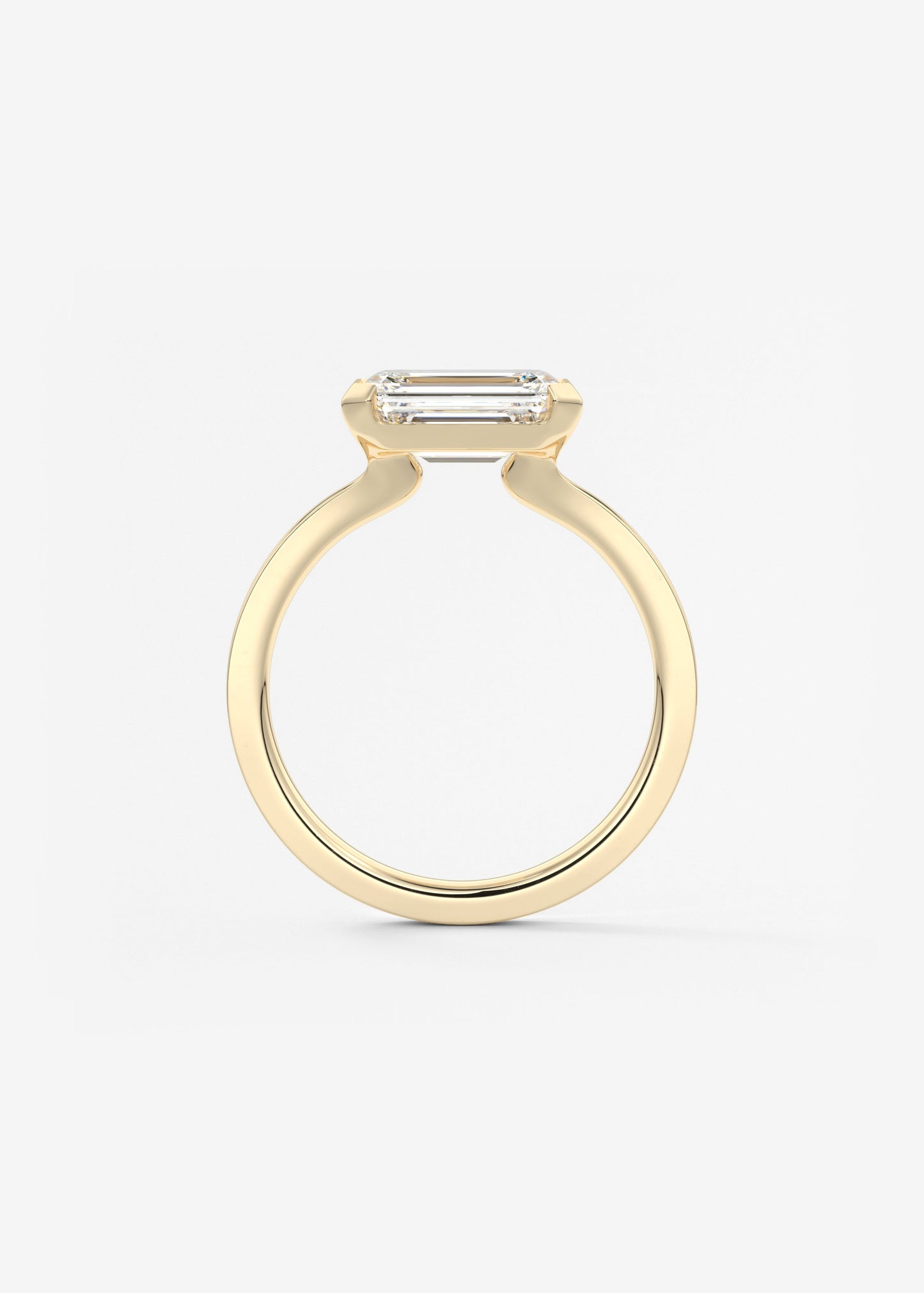 Oval Solitaire With Raised Basket Gallery Lab Grown Diamond Engagement Ring