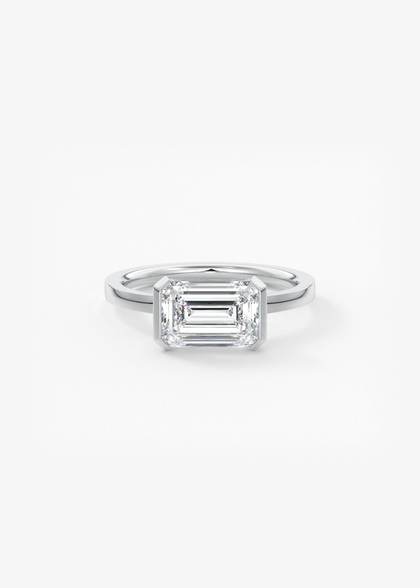 Oval Solitaire With Raised Basket Gallery Lab Grown Diamond Engagement Ring