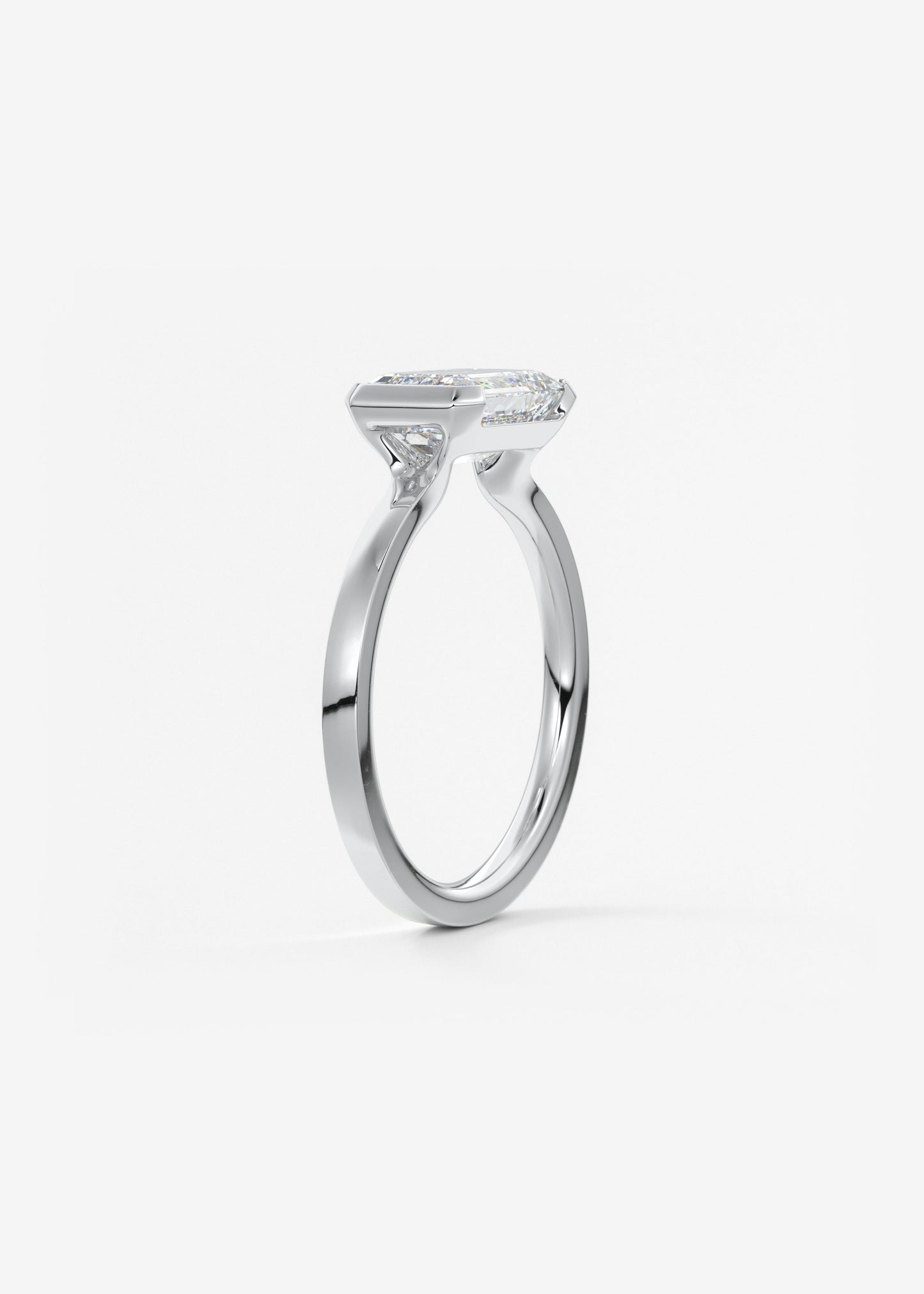 Oval Solitaire With Raised Basket Gallery Lab Grown Diamond Engagement Ring