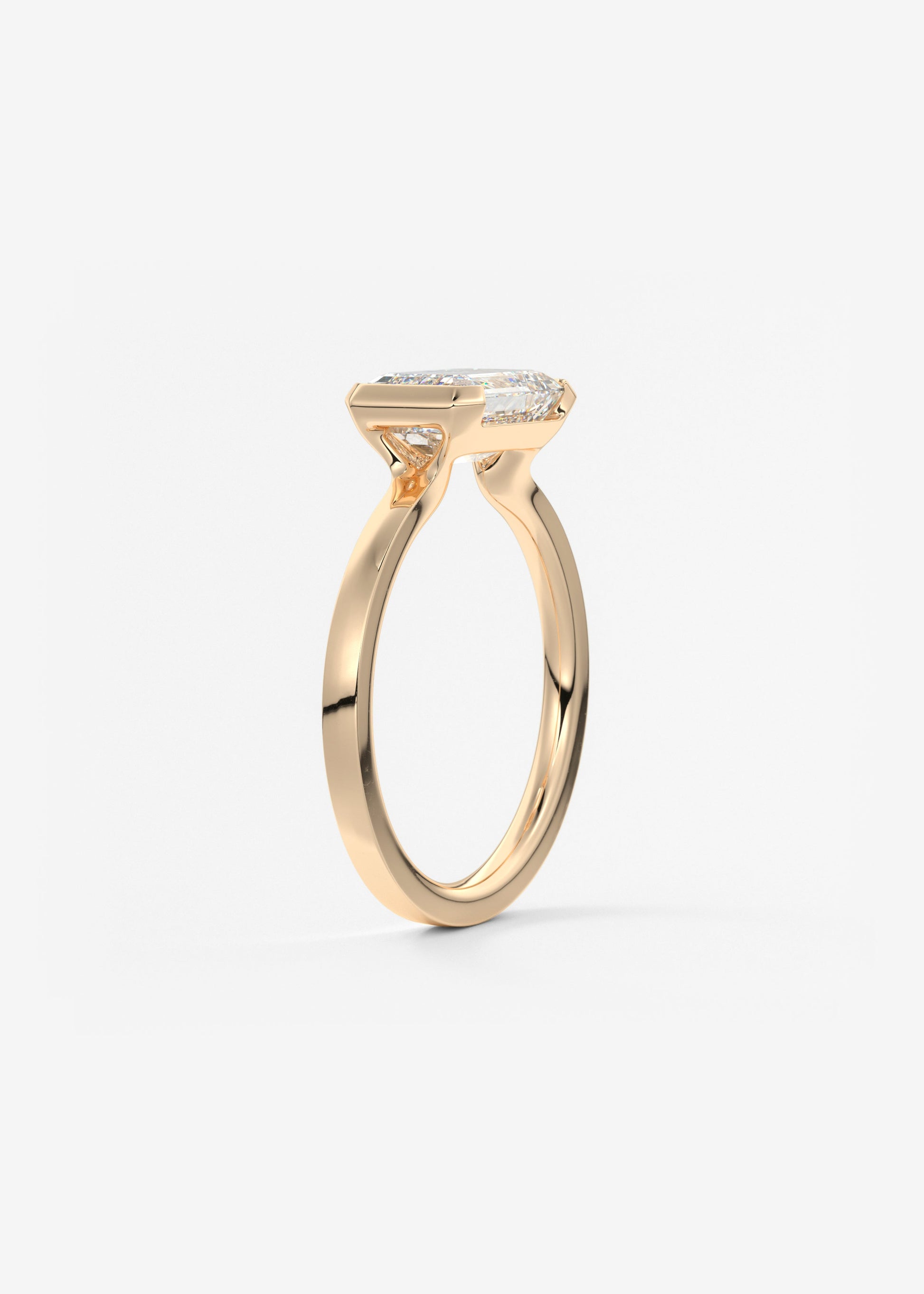 Oval Solitaire With Raised Basket Gallery Lab Grown Diamond Engagement Ring