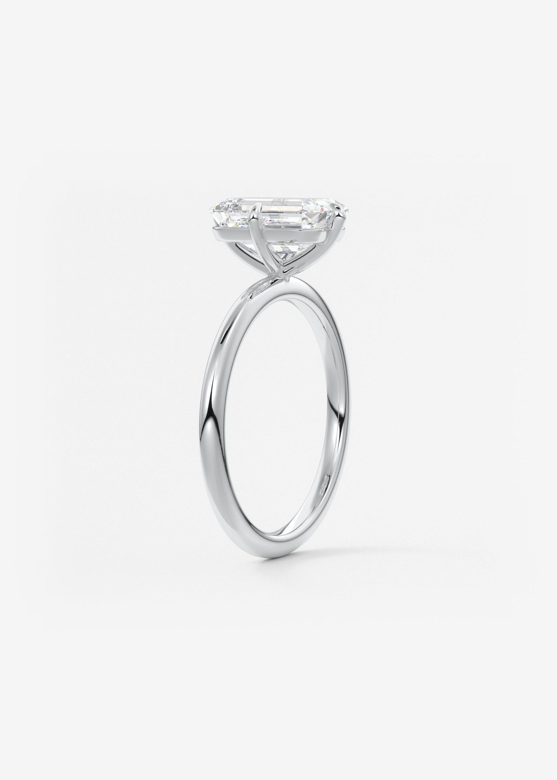 Oval Solitaire With Raised Basket Gallery Lab Grown Diamond Engagement Ring