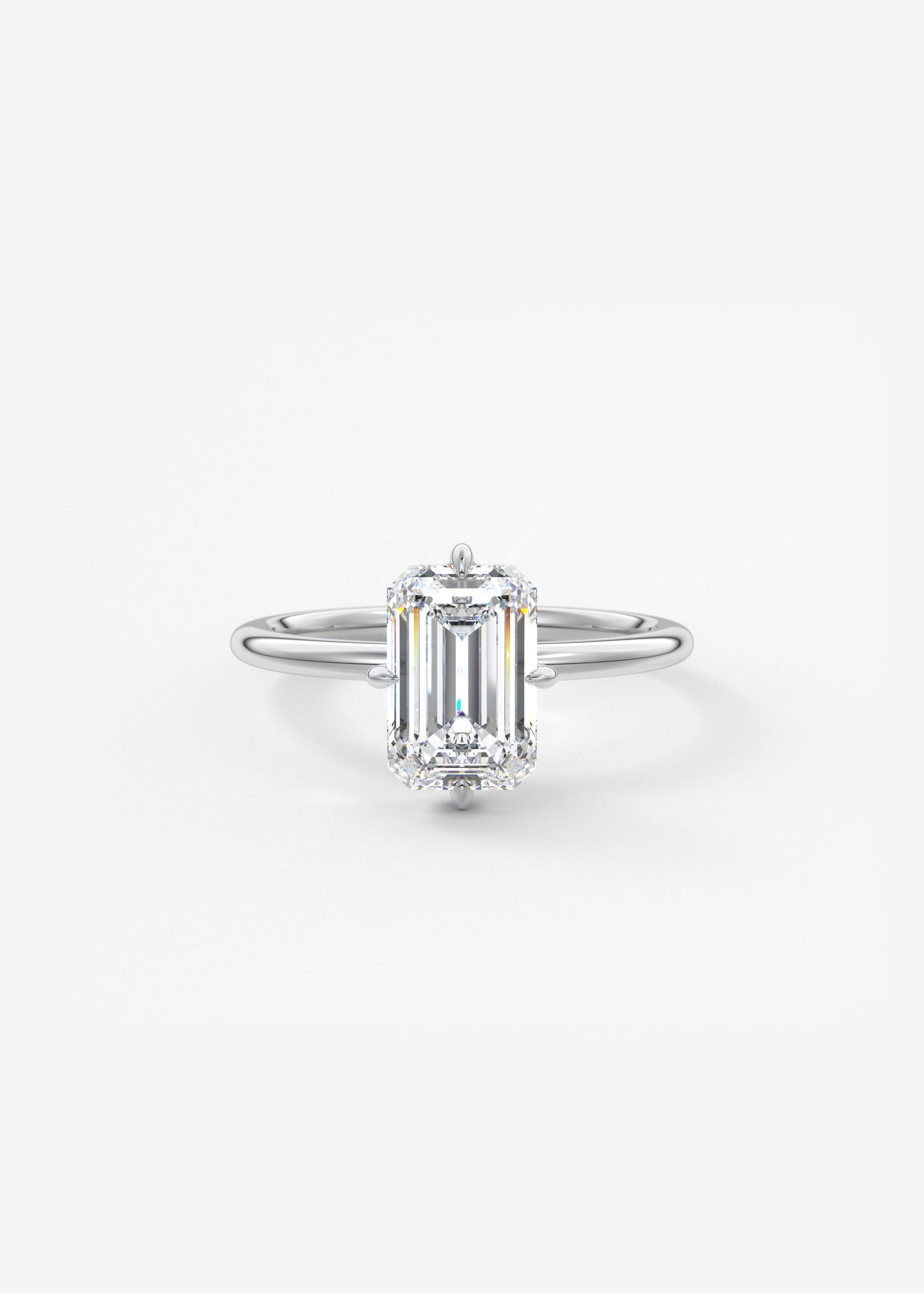 Oval Solitaire With Raised Basket Gallery Lab Grown Diamond Engagement Ring