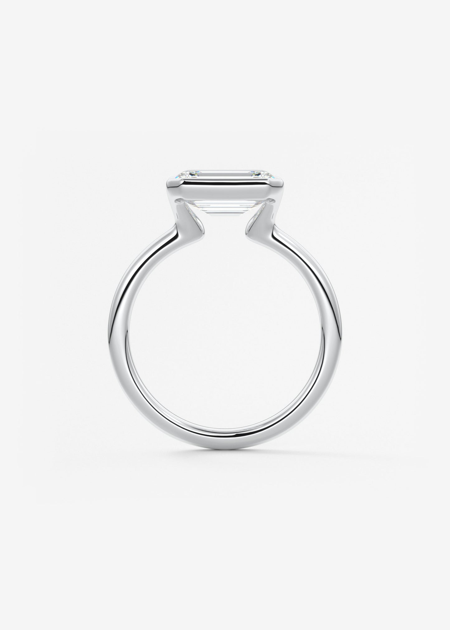 Oval Solitaire With Raised Basket Gallery Lab Grown Diamond Engagement Ring