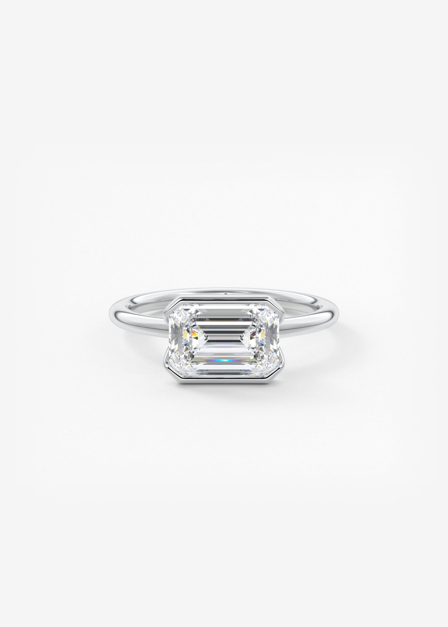 Oval Solitaire With Raised Basket Gallery Lab Grown Diamond Engagement Ring