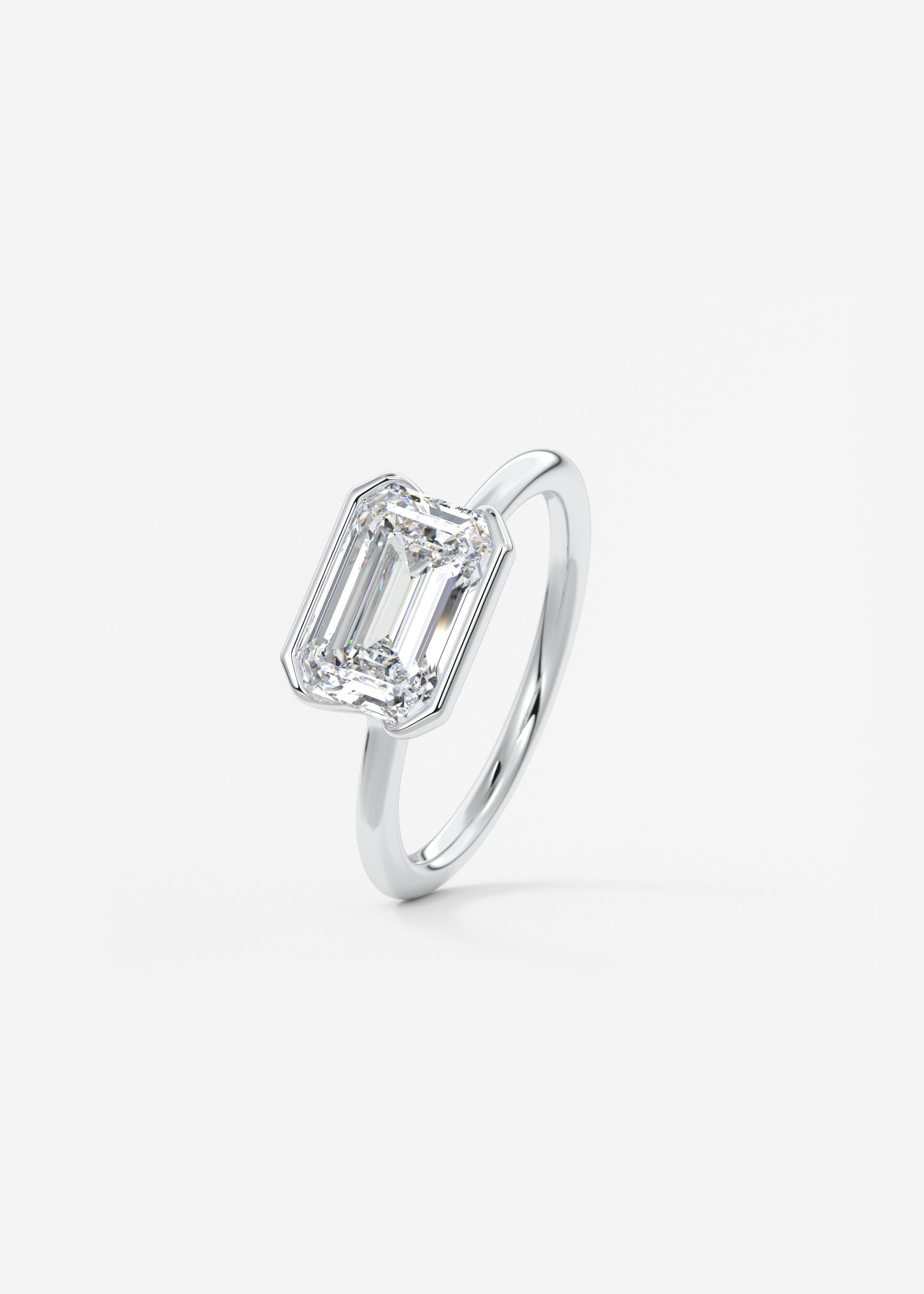 Oval Solitaire With Raised Basket Gallery Lab Grown Diamond Engagement Ring