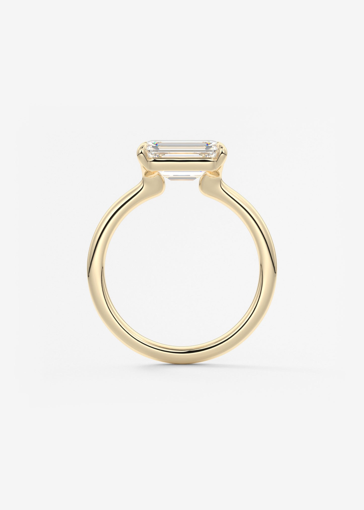 Oval Solitaire With Raised Basket Gallery Lab Grown Diamond Engagement Ring
