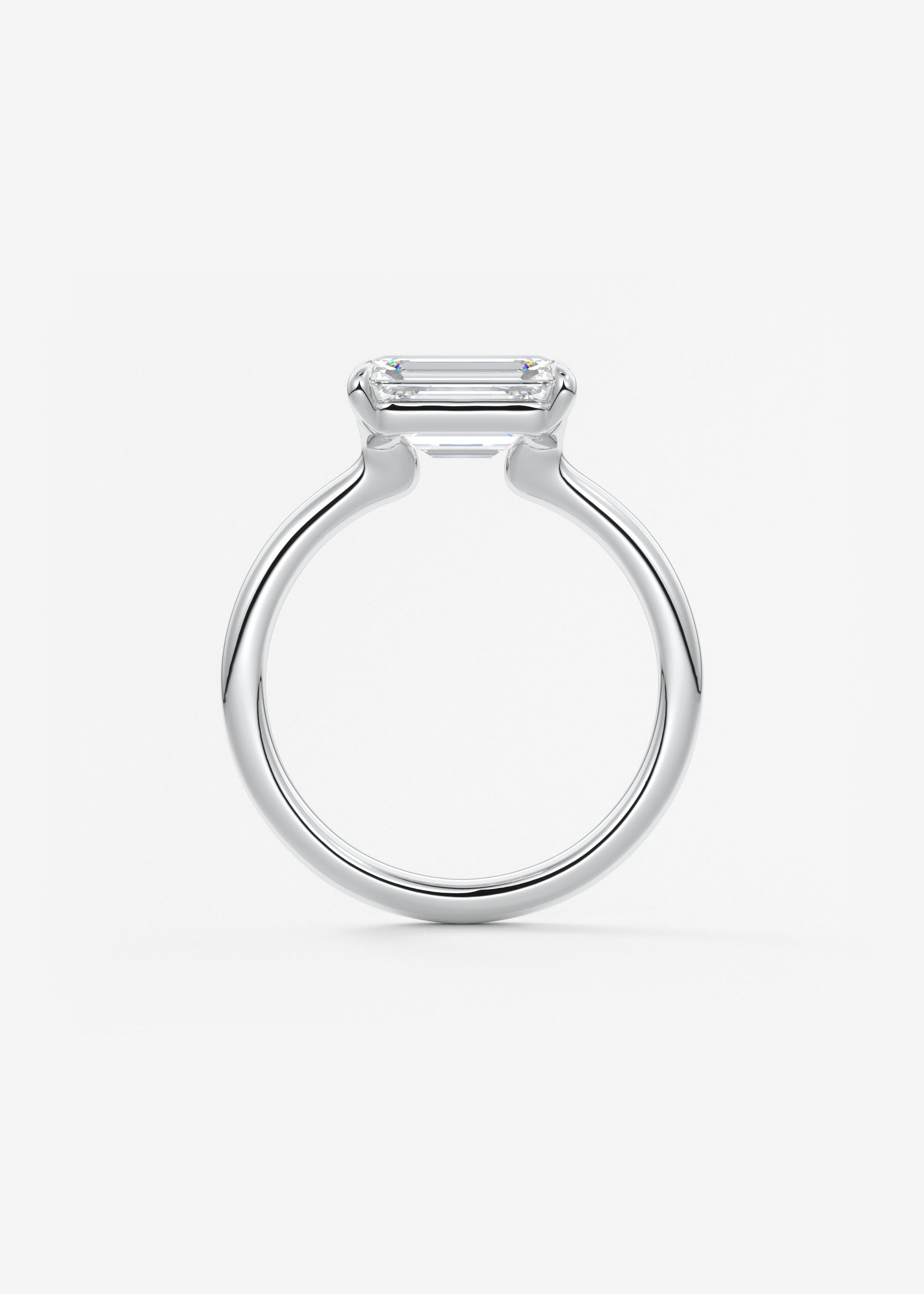 Oval Solitaire With Raised Basket Gallery Lab Grown Diamond Engagement Ring