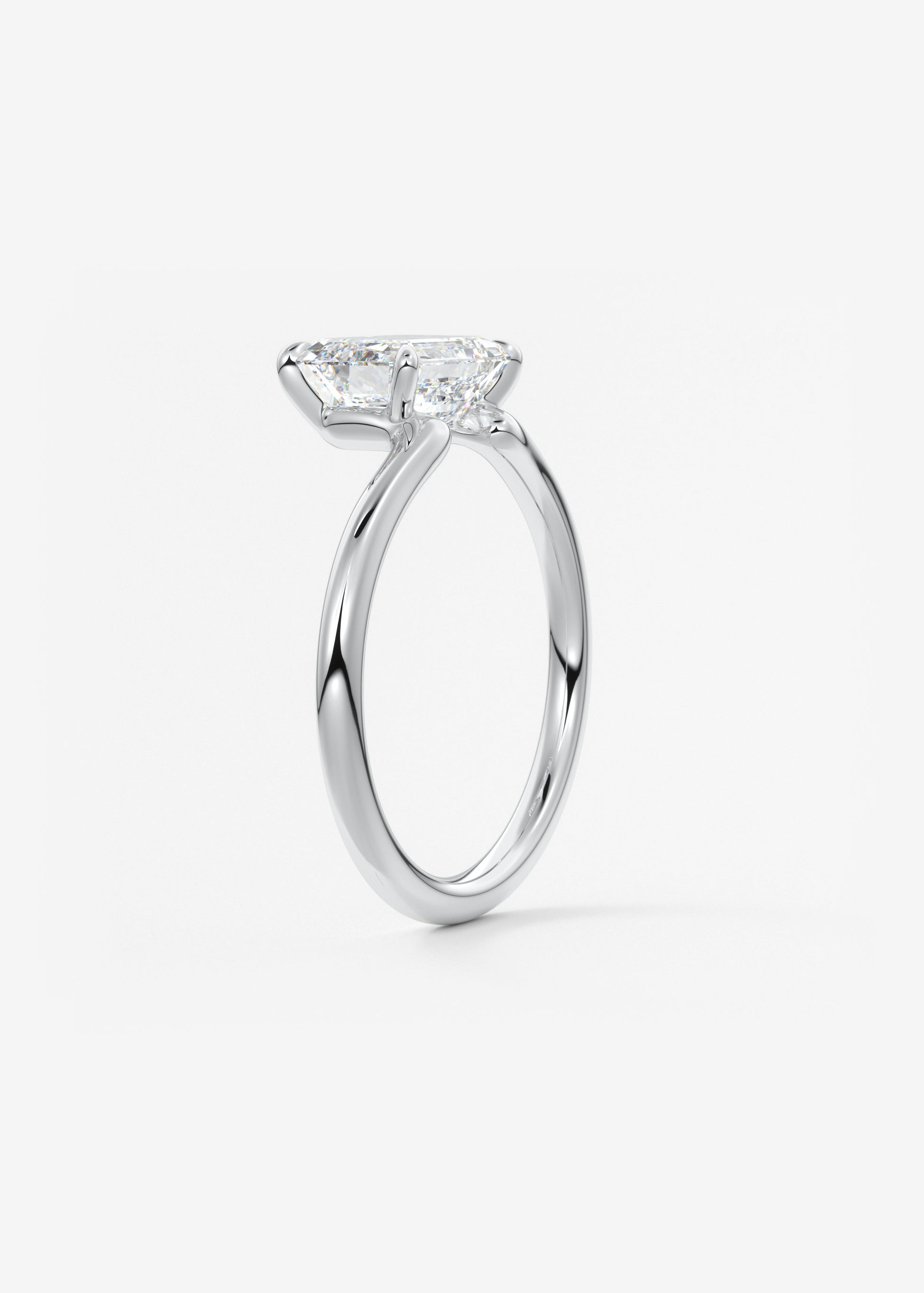 Oval Solitaire With Raised Basket Gallery Lab Grown Diamond Engagement Ring