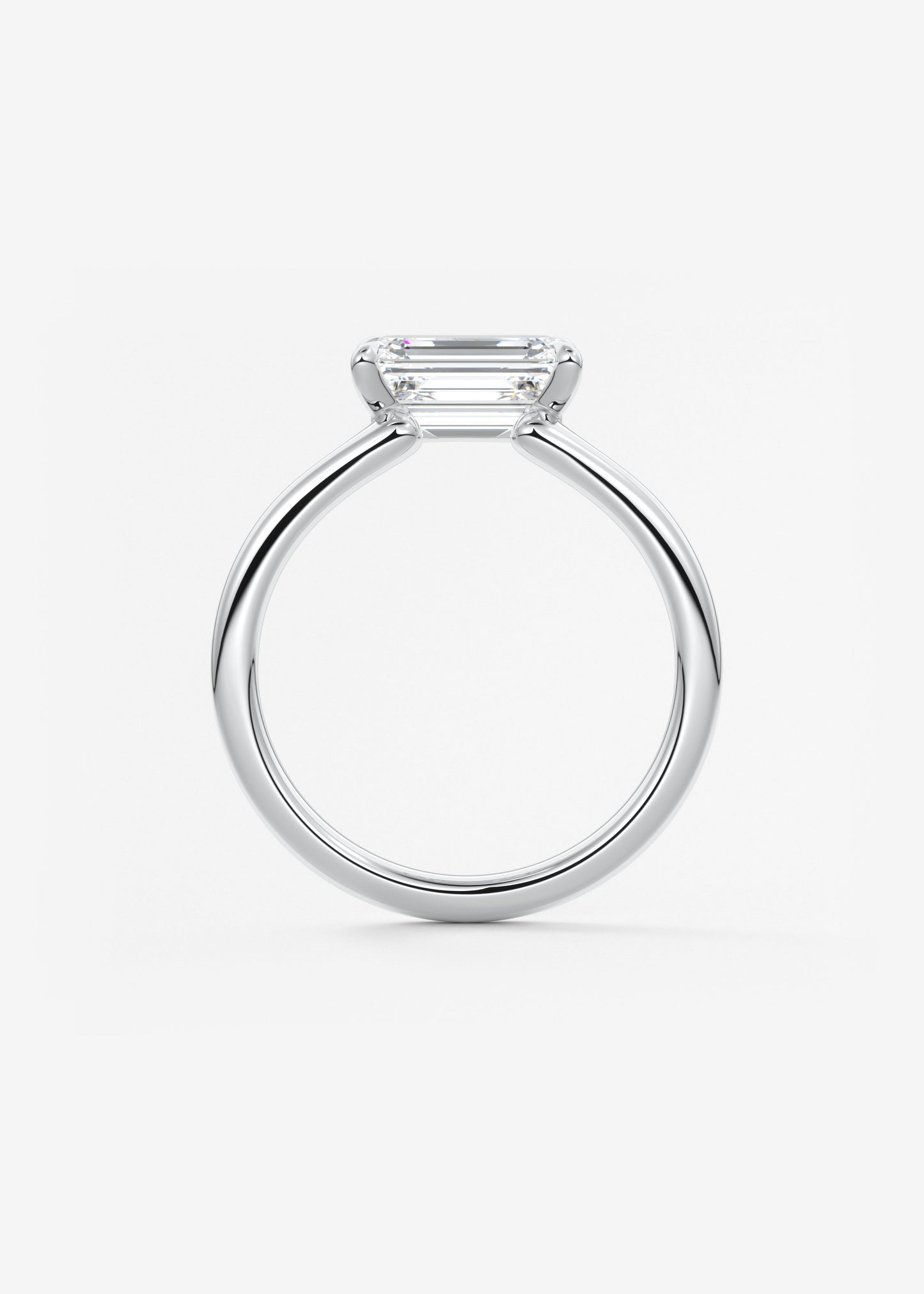 Oval Solitaire With Raised Basket Gallery Lab Grown Diamond Engagement Ring