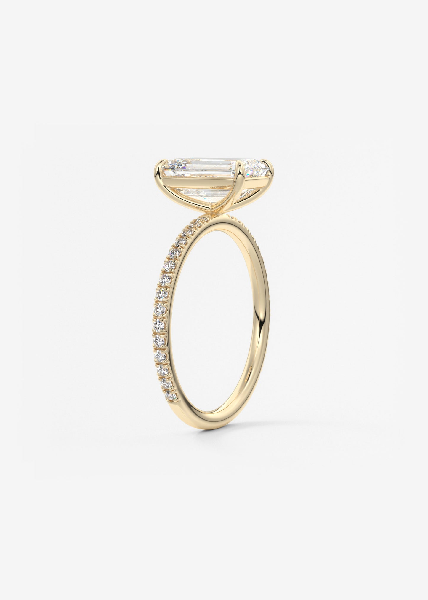 Oval Solitaire With Raised Basket Gallery Lab Grown Diamond Engagement Ring