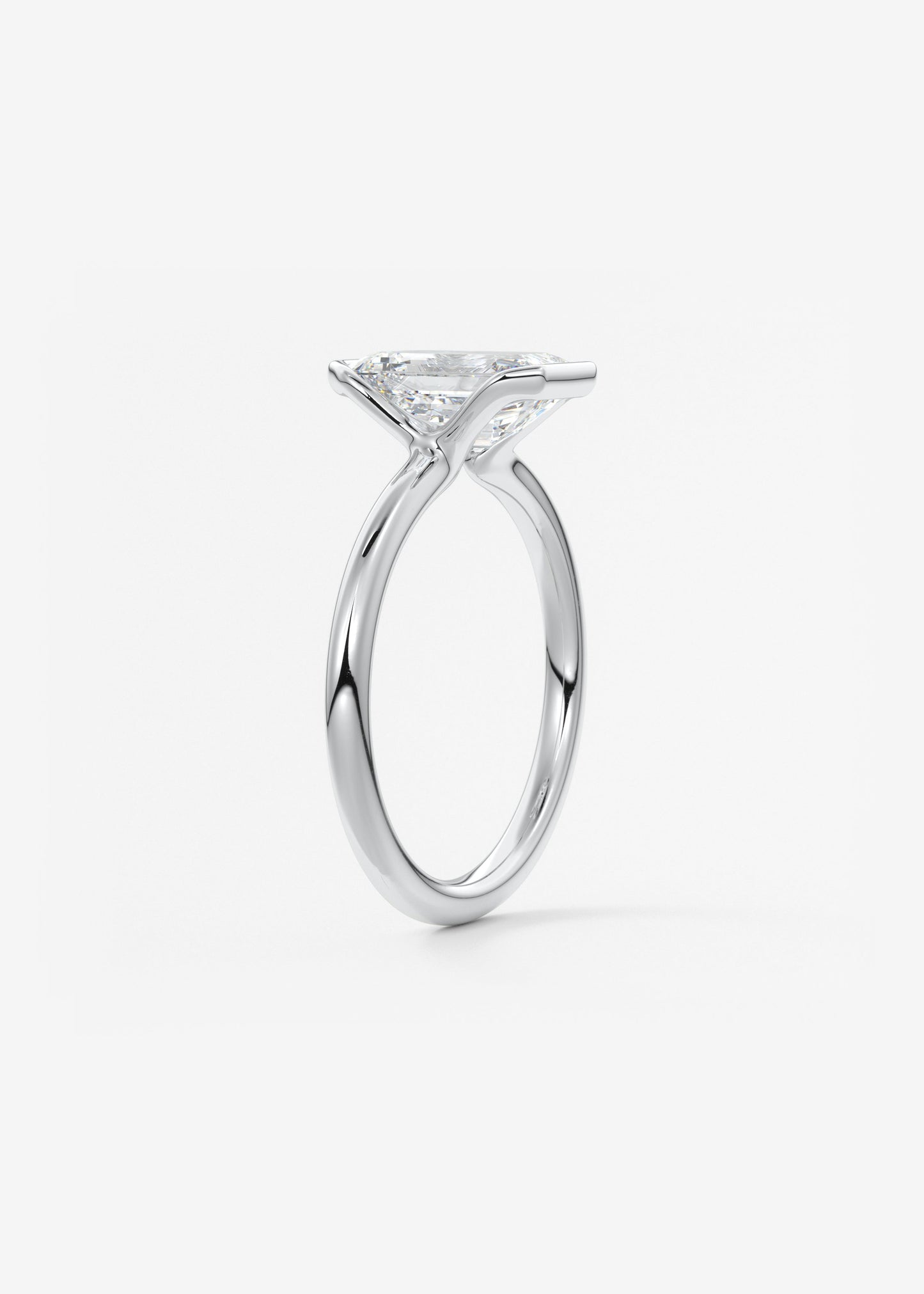 Oval Solitaire With Raised Basket Gallery Lab Grown Diamond Engagement Ring