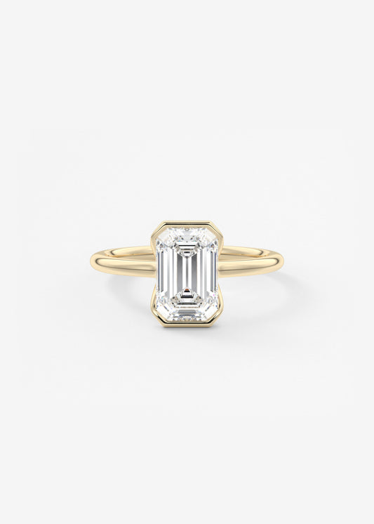 Oval Solitaire With Raised Basket Gallery Lab Grown Diamond Engagement Ring