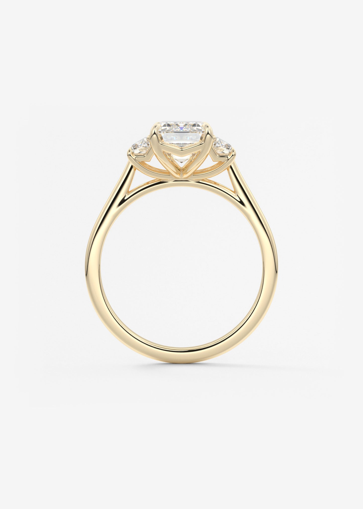 Oval Solitaire With Raised Basket Gallery Lab Grown Diamond Engagement Ring