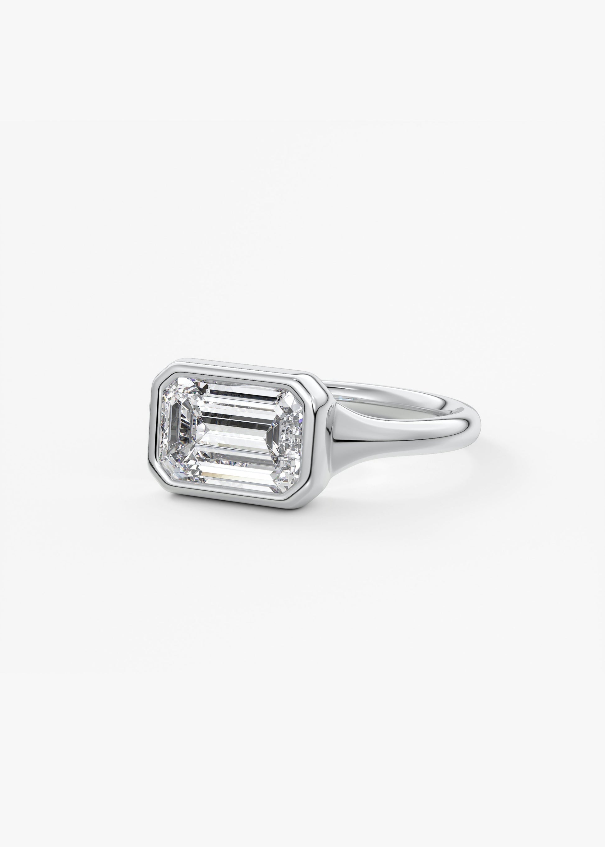 Oval Solitaire With Raised Basket Gallery Lab Grown Diamond Engagement Ring