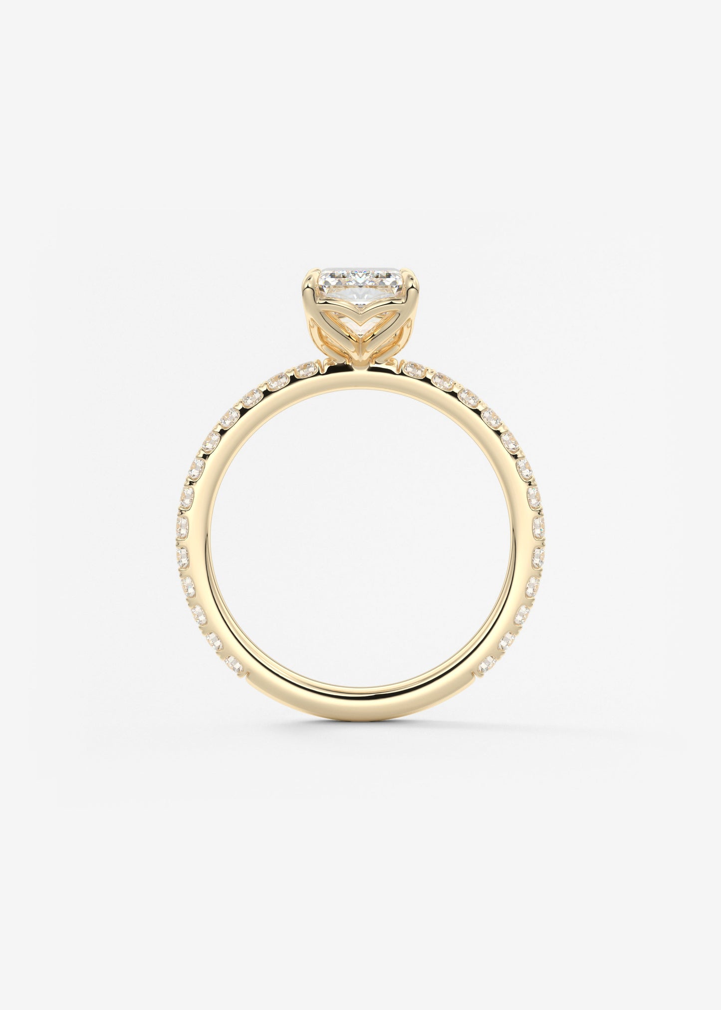 Oval Solitaire With Raised Basket Gallery Lab Grown Diamond Engagement Ring