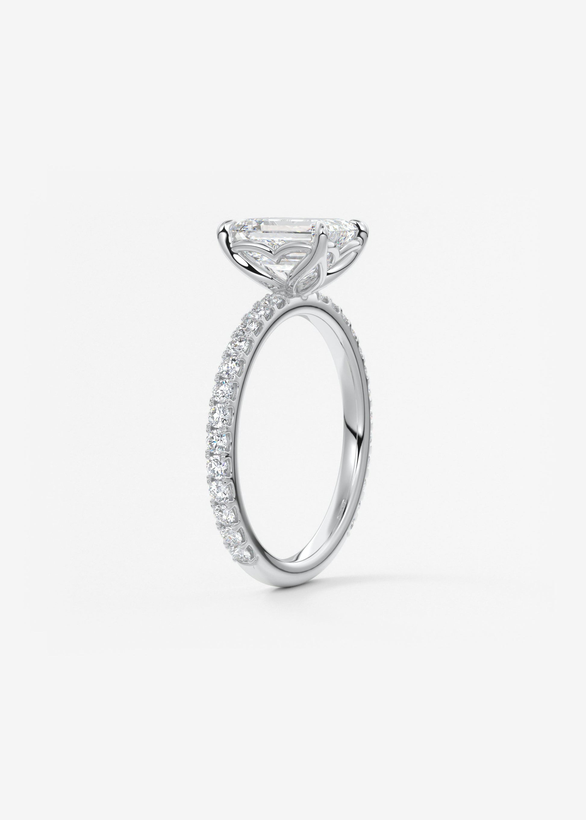 Oval Solitaire With Raised Basket Gallery Lab Grown Diamond Engagement Ring